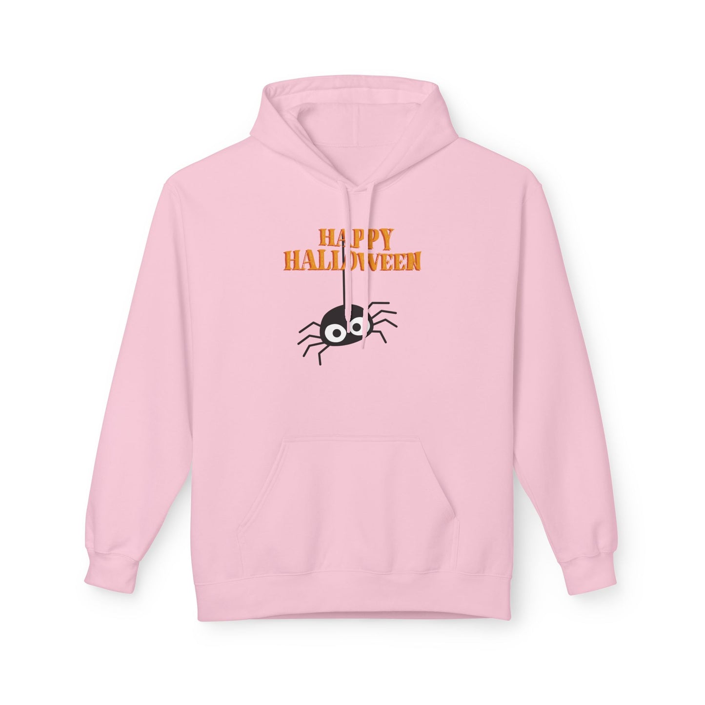 Happy Halloween Spider Hoodie, Unisex Fleece Hoodie, Cozy Fall Fashion, Halloween Costume, Spooky Season Apparel, Trick or Treat Sweater