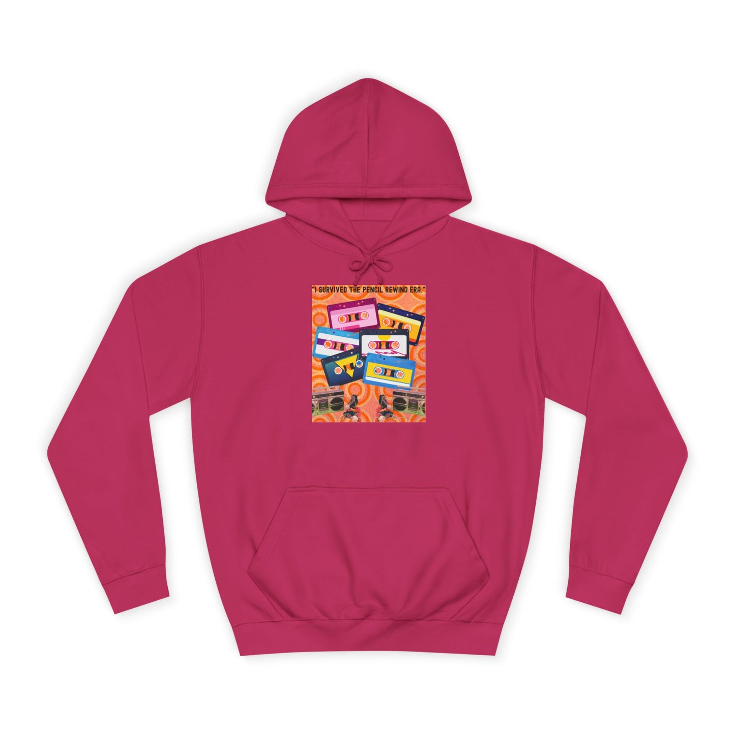 Colorful Retro College Hoodie, Unisex College Sweatshirt, Graphic Hoodie for Students, Cozy Casual Wear, Gift for College Students