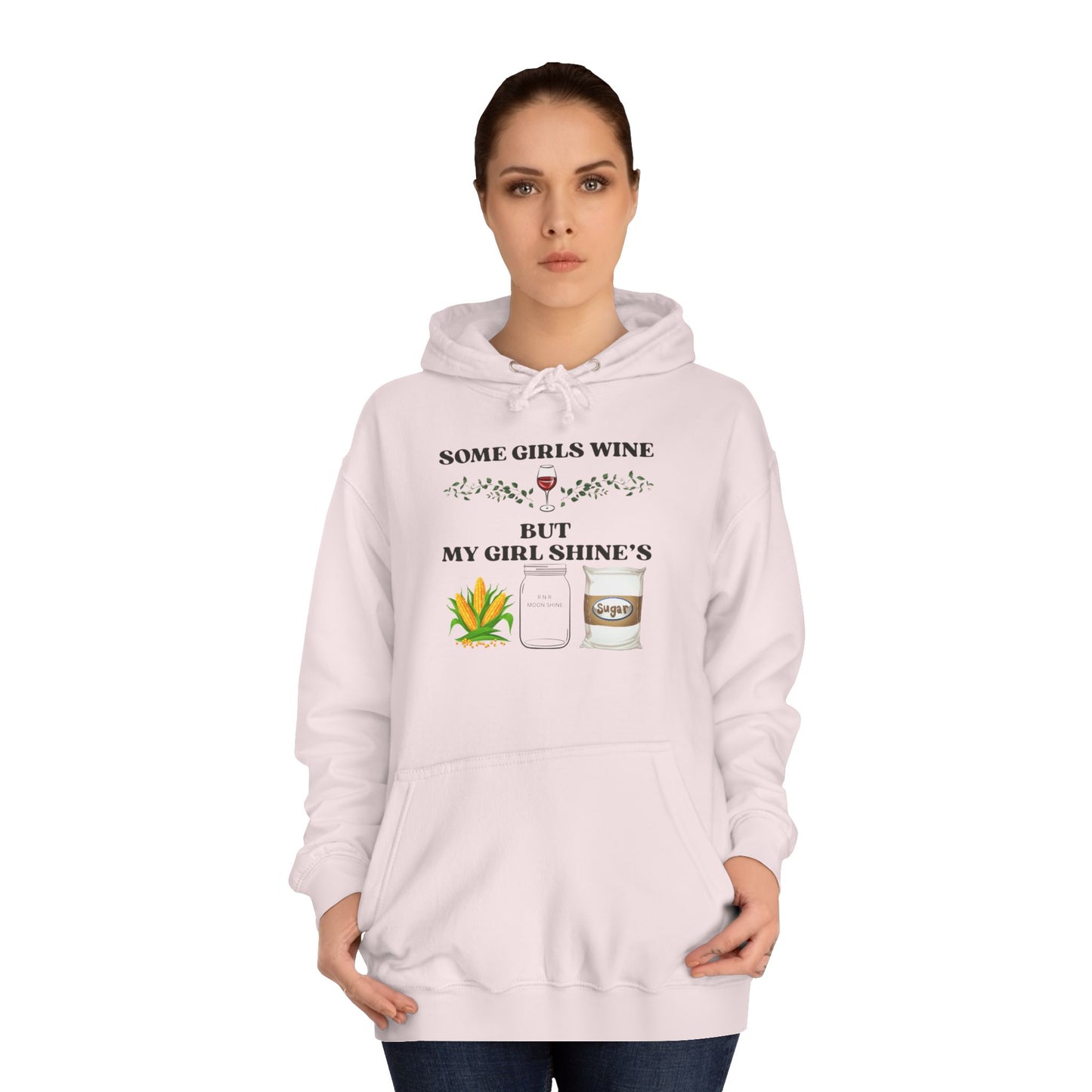 Funny Unisex College Hoodie - Perfect for Wine Lovers, Gift for Friends, Casual Wear, Cozy, Holiday Apparel