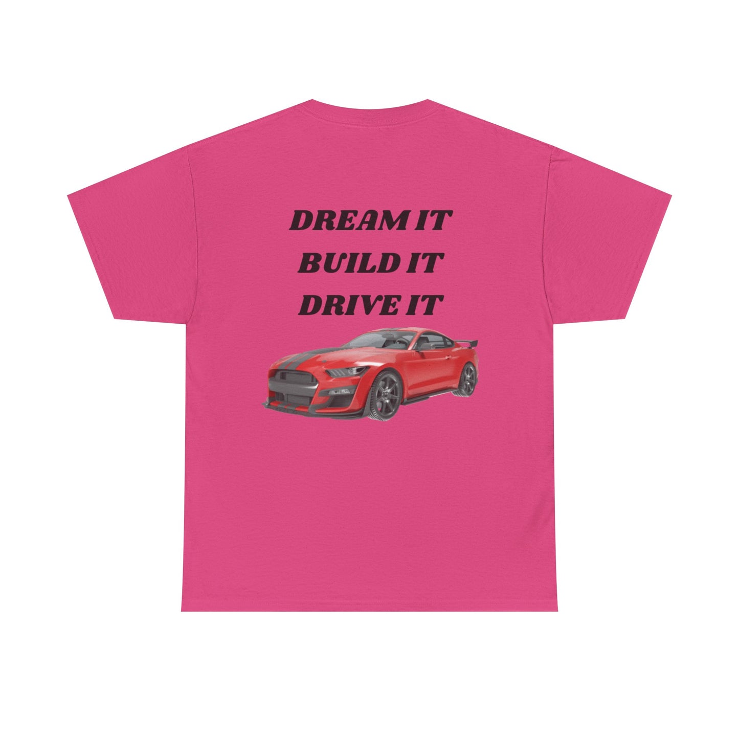 Dream It Build It Drive It Unisex Heavy Cotton Tee, Car Lover Gift, Motorsport Apparel, Auto Enthusiast Shirt, Birthday Gift, Father's Day