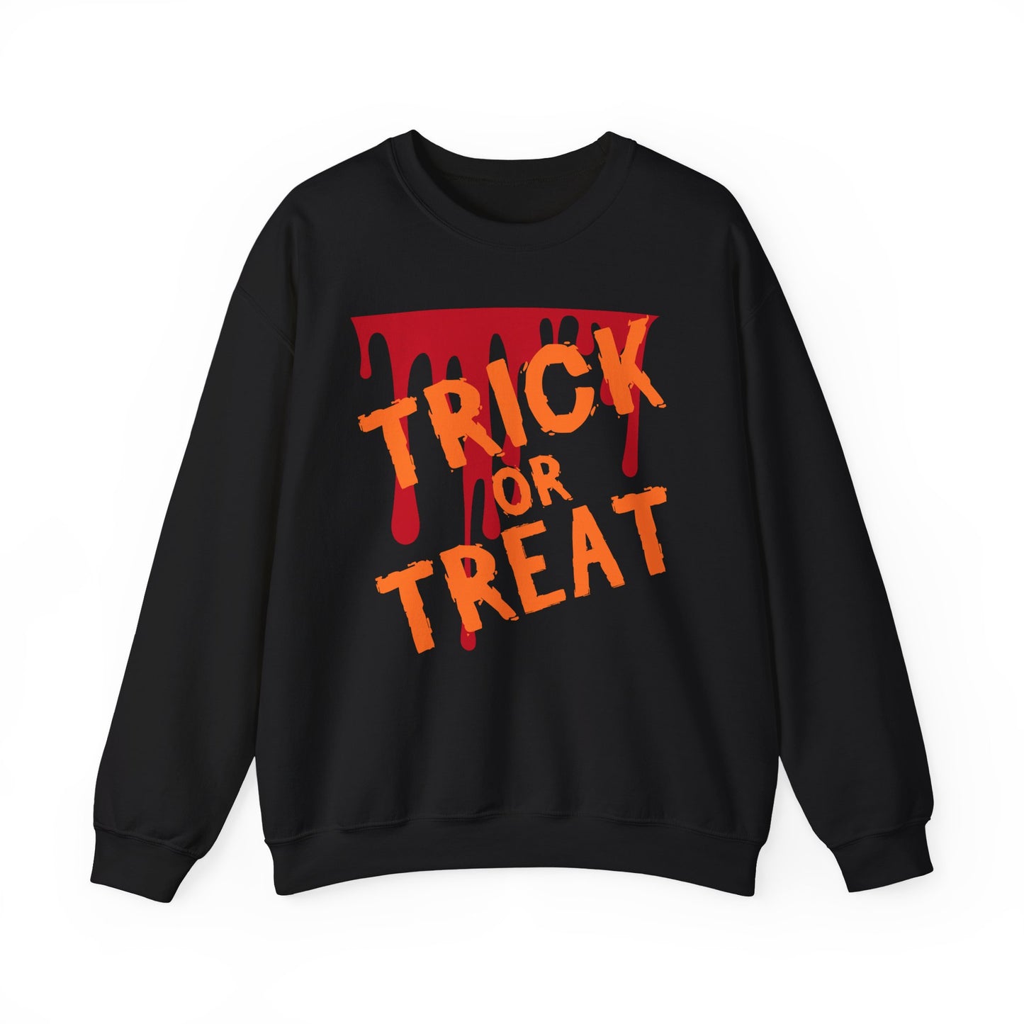 Halloween-Inspired Crewneck Sweatshirt | Cozy Unisex Sweater, Trick or Treat Design, Fall Fashion, Spooky Season Apparel
