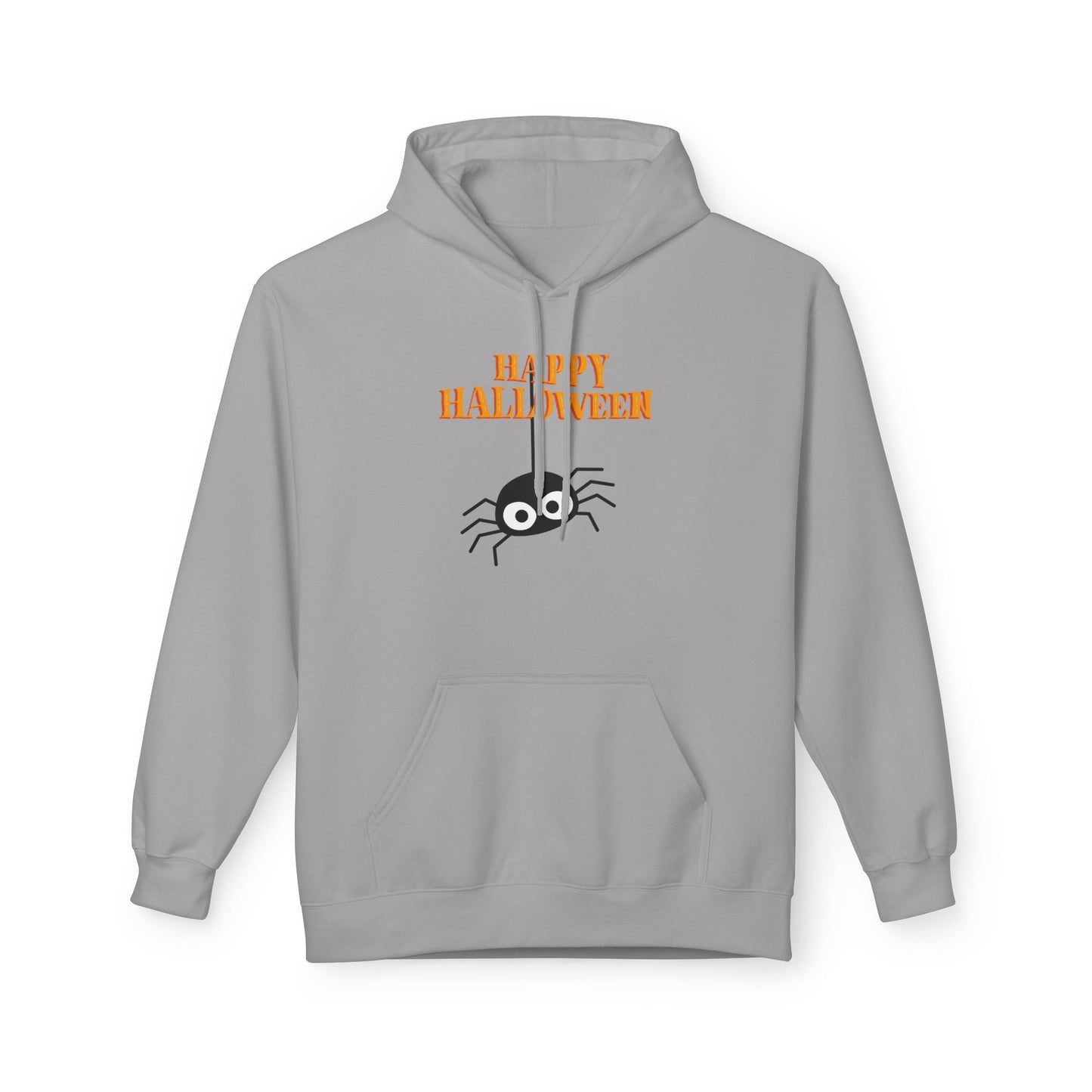Happy Halloween Spider Hoodie, Unisex Fleece Hoodie, Cozy Fall Fashion, Halloween Costume, Spooky Season Apparel, Trick or Treat Sweater