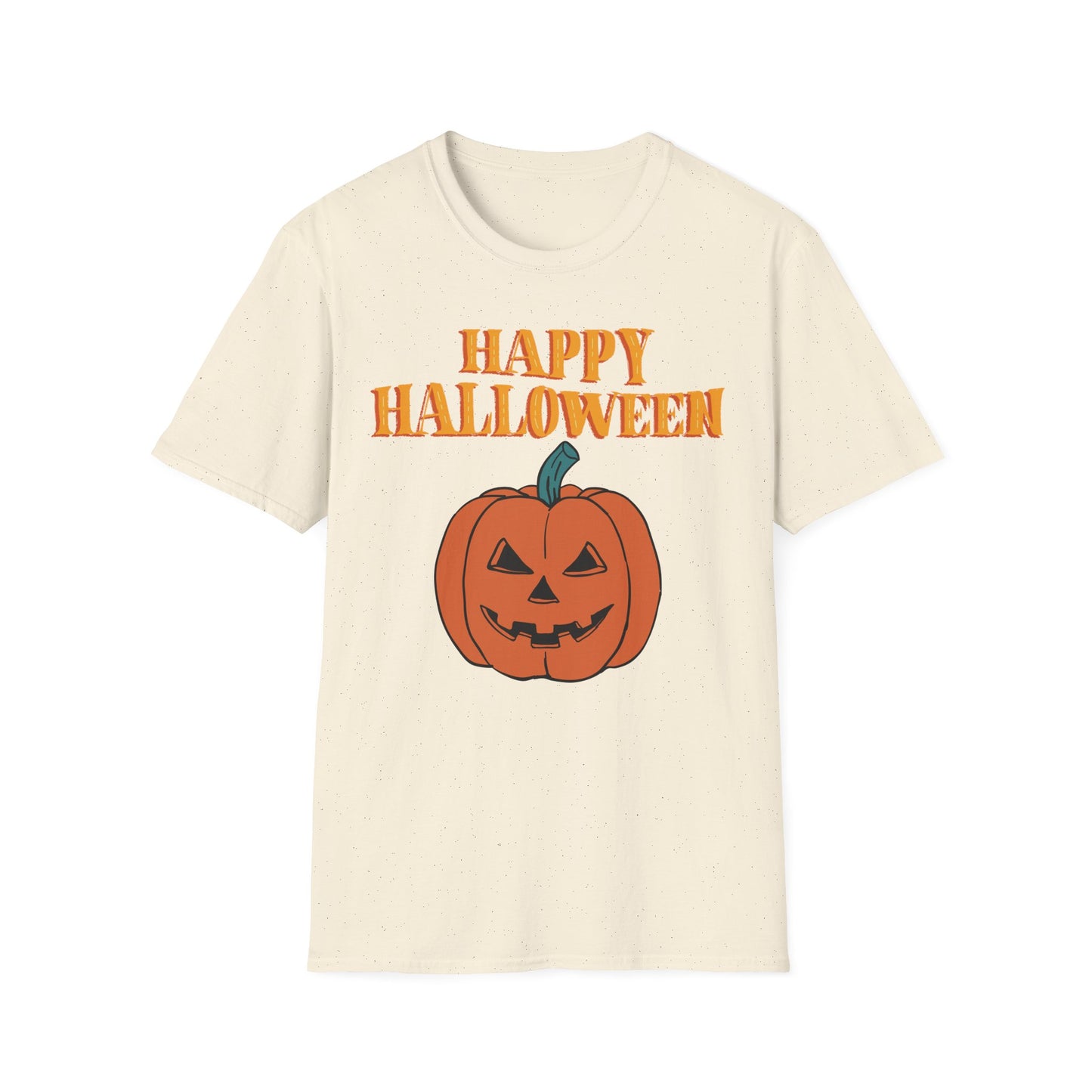 Happy Halloween Pumpkin Unisex T-Shirt, Halloween Apparel, Fall Outfit, Pumpkin Shirt, Spooky Season Tee, Gift for Halloween Lovers