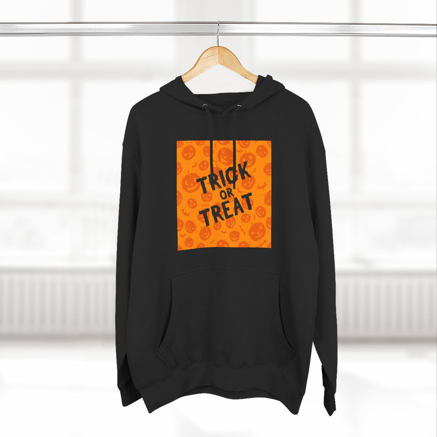 Halloween Trick or Treat Hoodie, Cozy Fleece Sweatshirt for Fall, Halloween Costume, Holiday Gift, Spooky Season Apparel