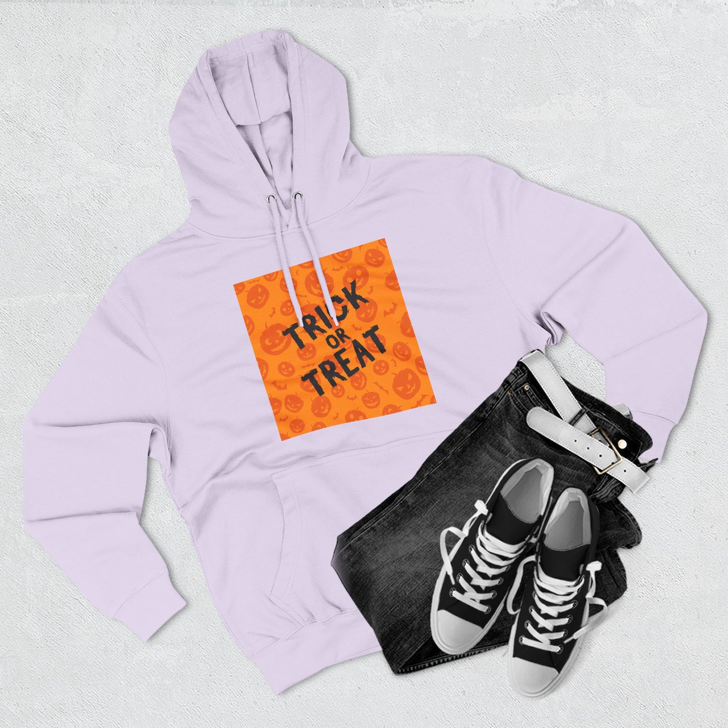 Halloween Trick or Treat Hoodie, Cozy Fleece Sweatshirt for Fall, Halloween Costume, Holiday Gift, Spooky Season Apparel