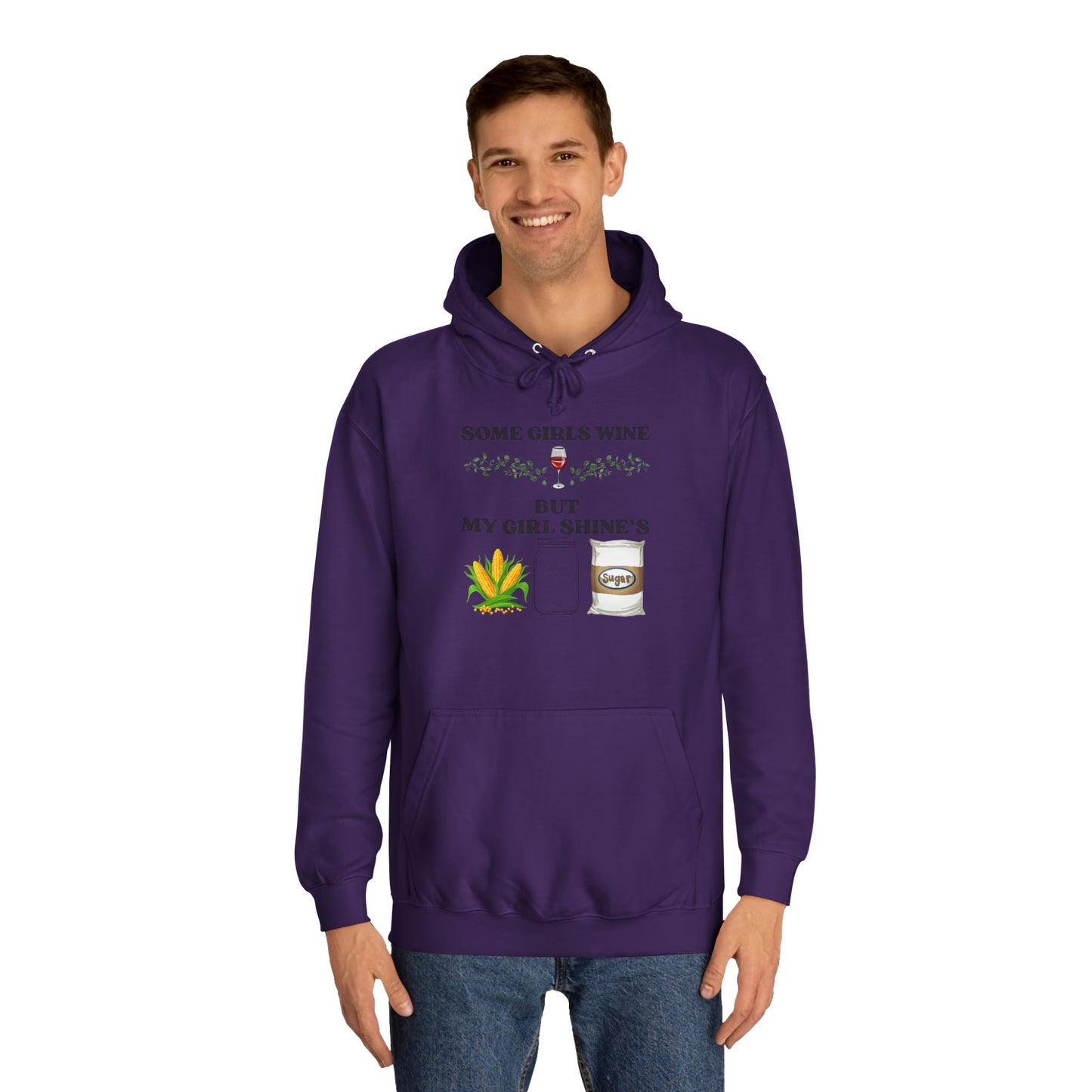 Funny Unisex College Hoodie - Perfect for Wine Lovers, Gift for Friends, Casual Wear, Cozy, Holiday Apparel