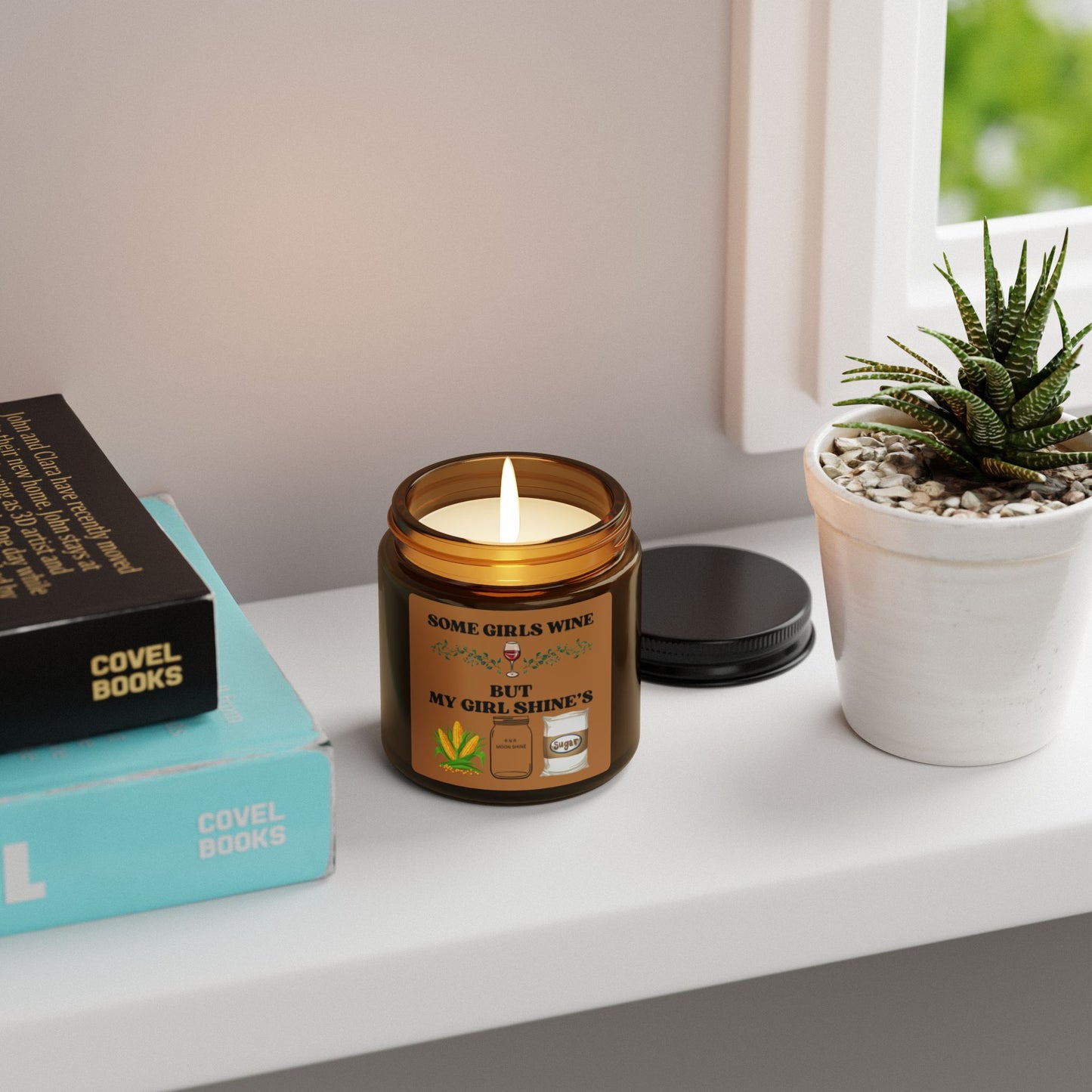 Scented Soy Candle - "Some Girls Wine but My Girl Shine's" - Perfect Gift for Wine Lovers, Home Decor, Relaxation, Cozy Nights, Housewarming