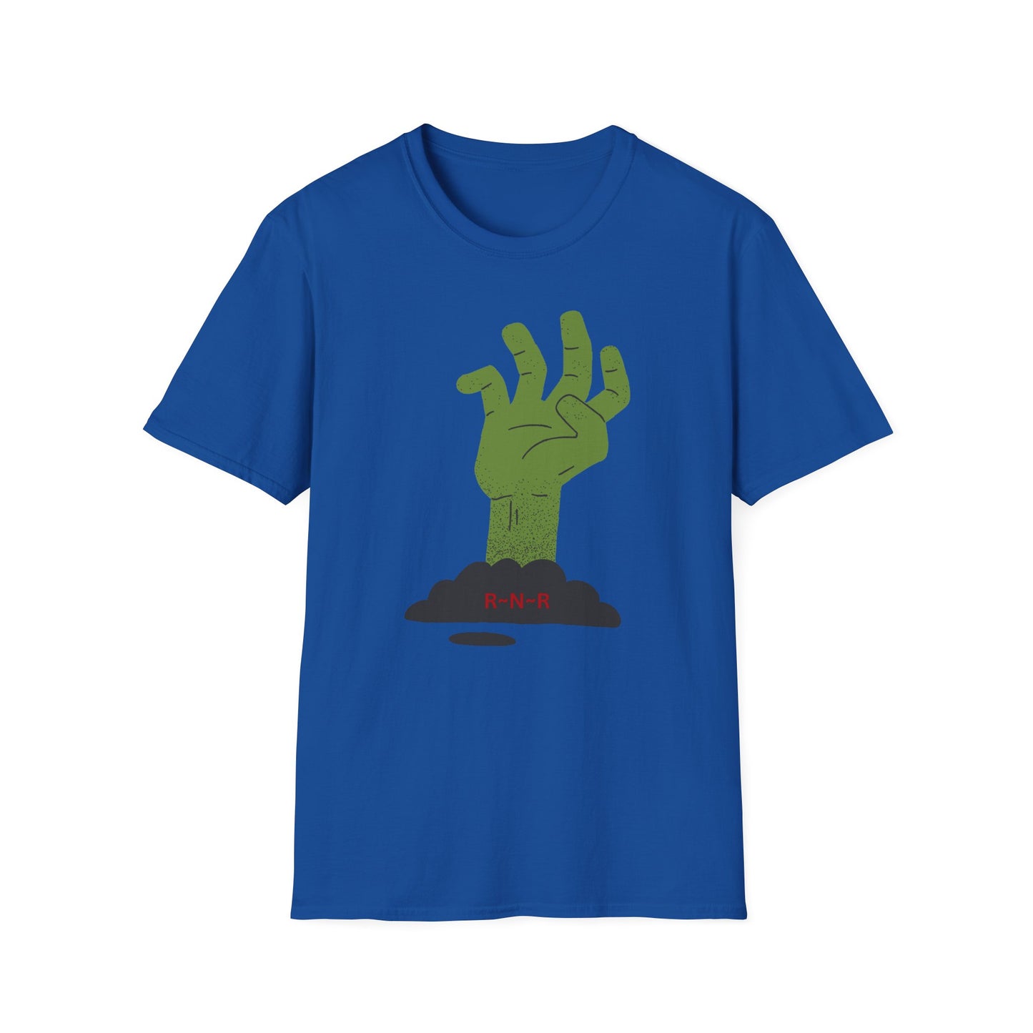 Zombie Hand Unisex Softstyle T-Shirt, Halloween Shirt, Casual Wear, Graphic Tee, Gift for Horror Fans, Spooky Apparel, Unisex Fashion