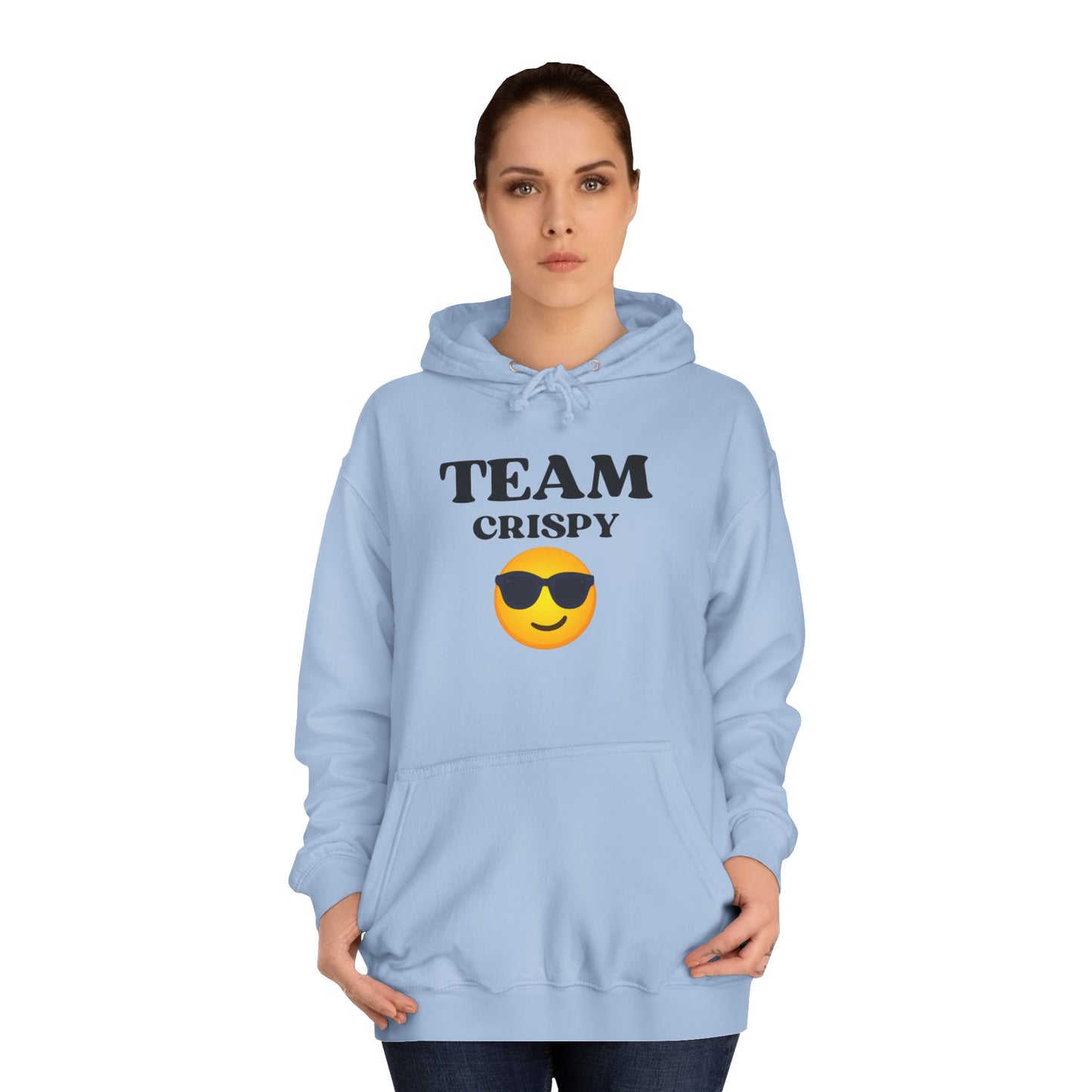 Cool College Hoodie - Team Crispy, Unisex Sweatshirt, Perfect for Students, Cozy Gift for Graduates, Casual Everyday Wear