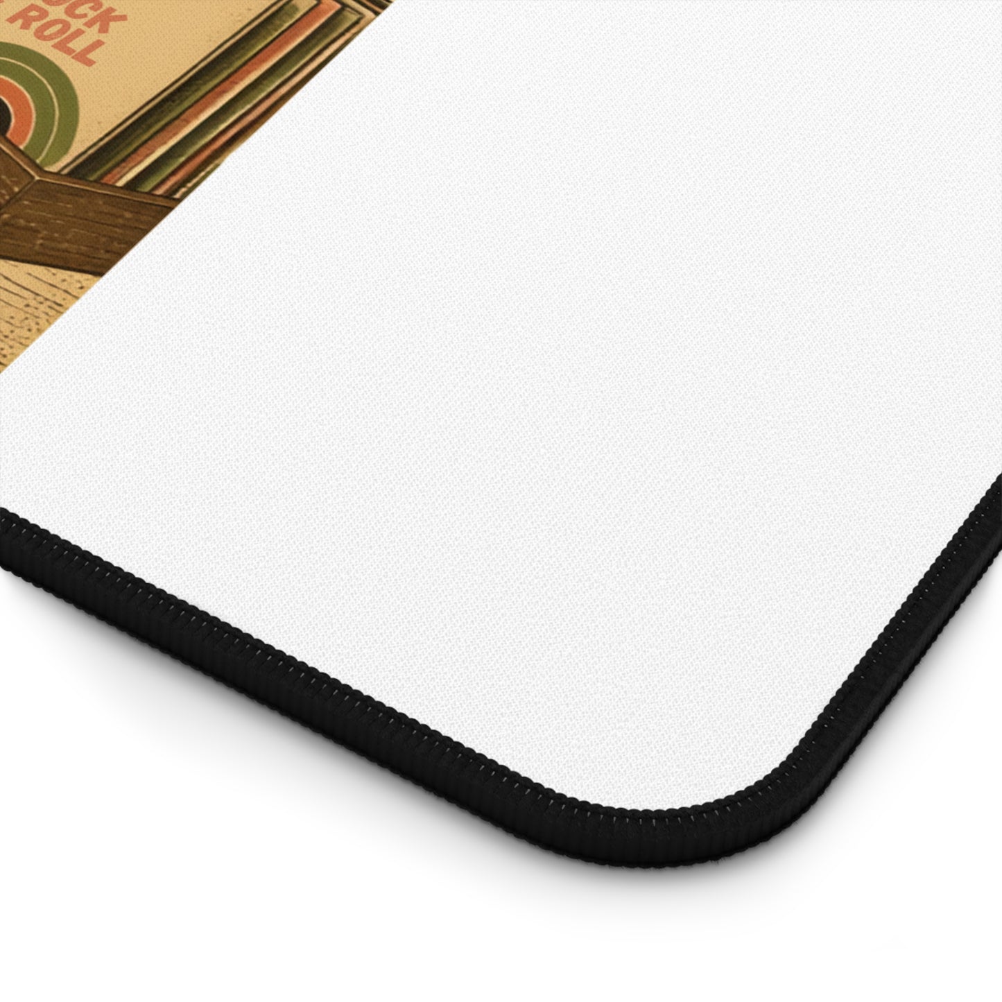 Good Vibes on Vinyl record player Desk Mat | Retro Music Home Office