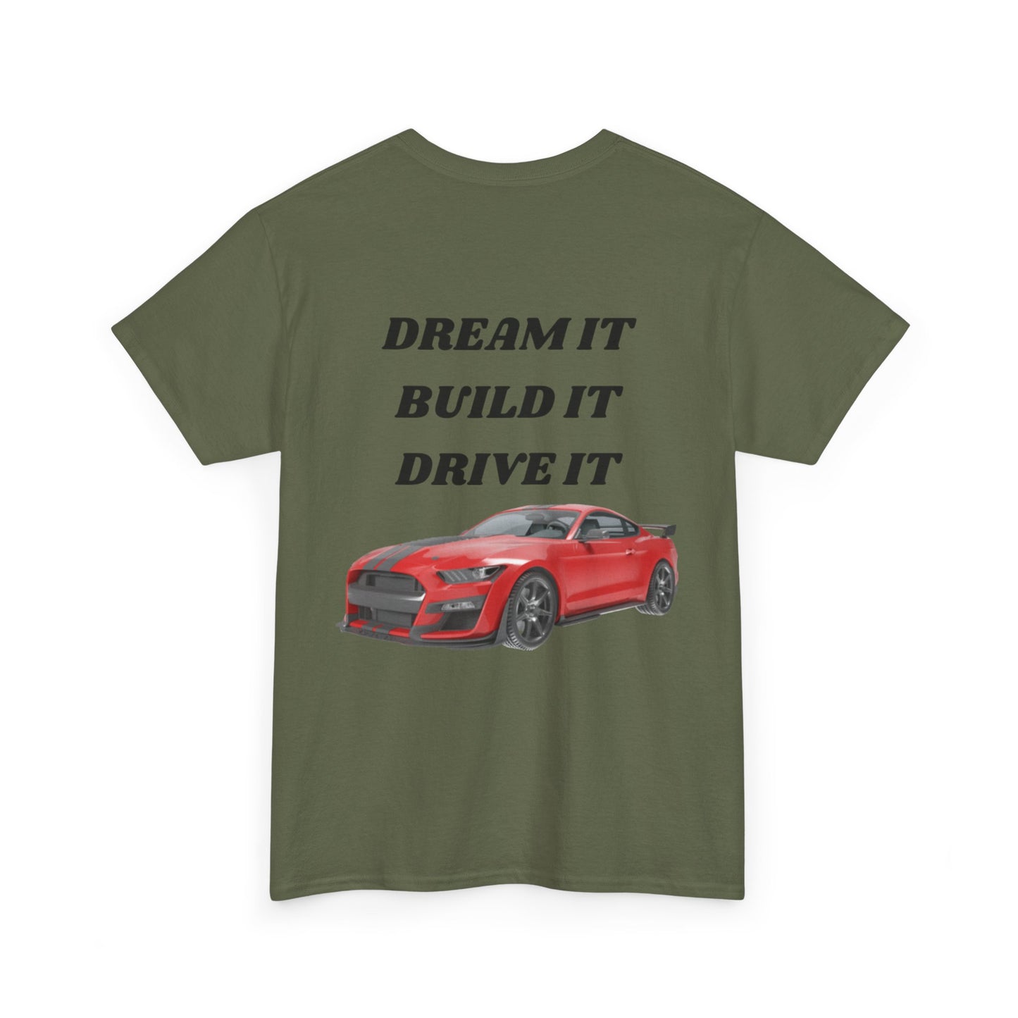 Dream It Build It Drive It Unisex Heavy Cotton Tee, Car Lover Gift, Motorsport Apparel, Auto Enthusiast Shirt, Birthday Gift, Father's Day