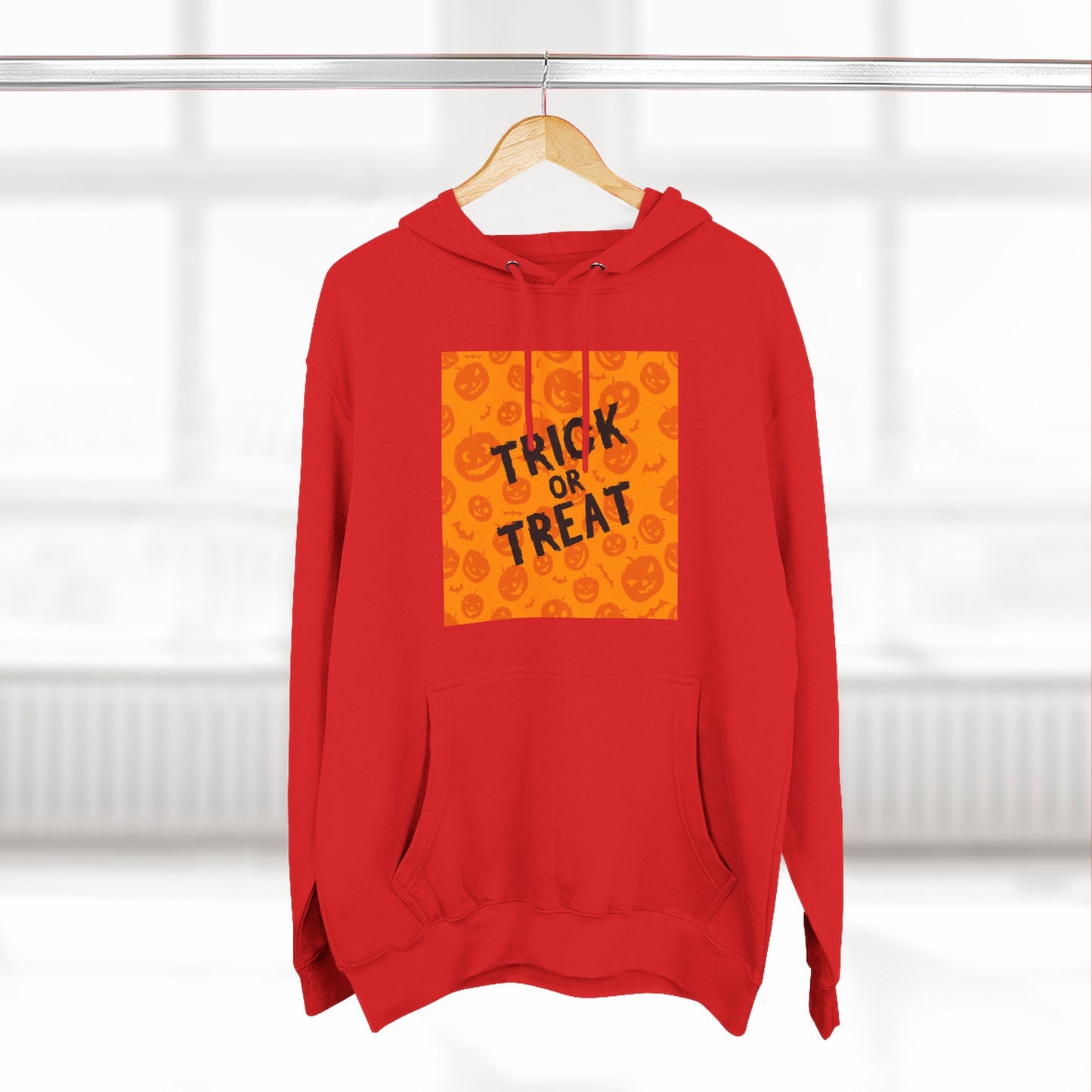 Halloween Trick or Treat Hoodie, Cozy Fleece Sweatshirt for Fall, Halloween Costume, Holiday Gift, Spooky Season Apparel
