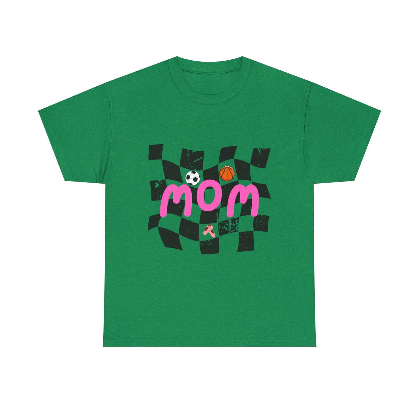 Sporty Mom Unisex Heavy Cotton Tee, Perfect Gift for Moms, Birthday Gift, Mother's Day, Family Events, Sports Enthusiasts