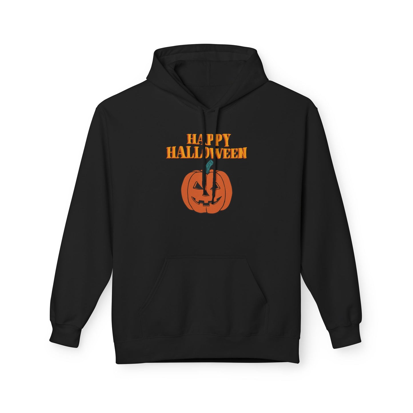Halloween Pumpkin Hoodie, Unisex Fleece Pullover for Fall, Spooky Season Sweatshirt, October Celebration Gear, Trick or Treat Apparel