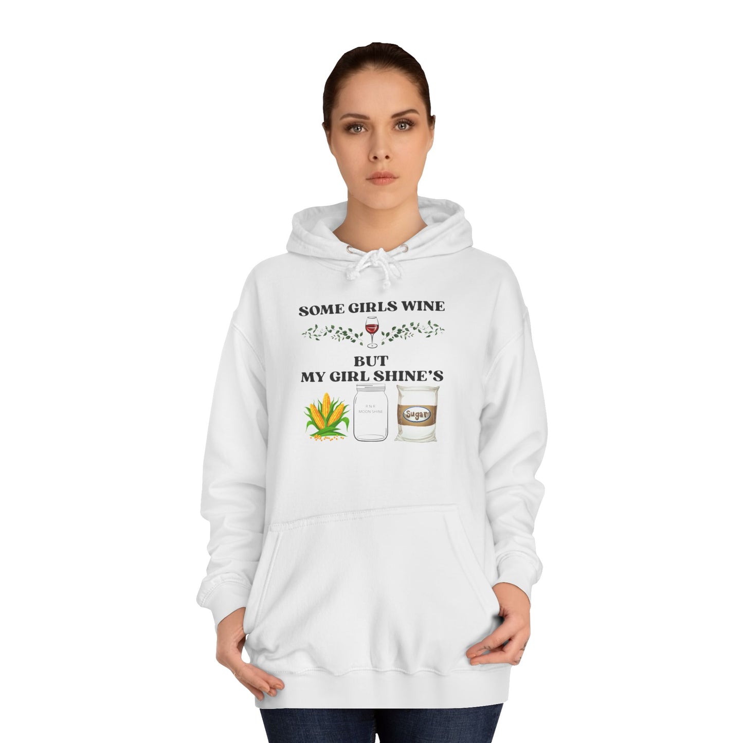 Funny Unisex College Hoodie - Perfect for Wine Lovers, Gift for Friends, Casual Wear, Cozy, Holiday Apparel