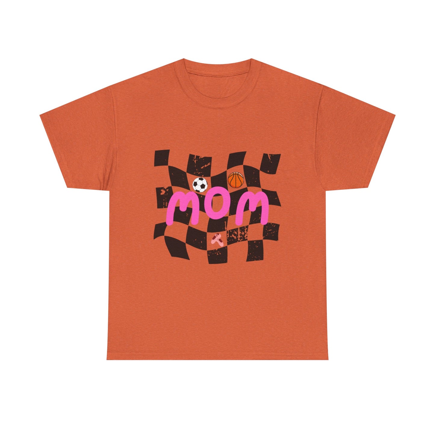 Sporty Mom Unisex Heavy Cotton Tee, Perfect Gift for Moms, Birthday Gift, Mother's Day, Family Events, Sports Enthusiasts