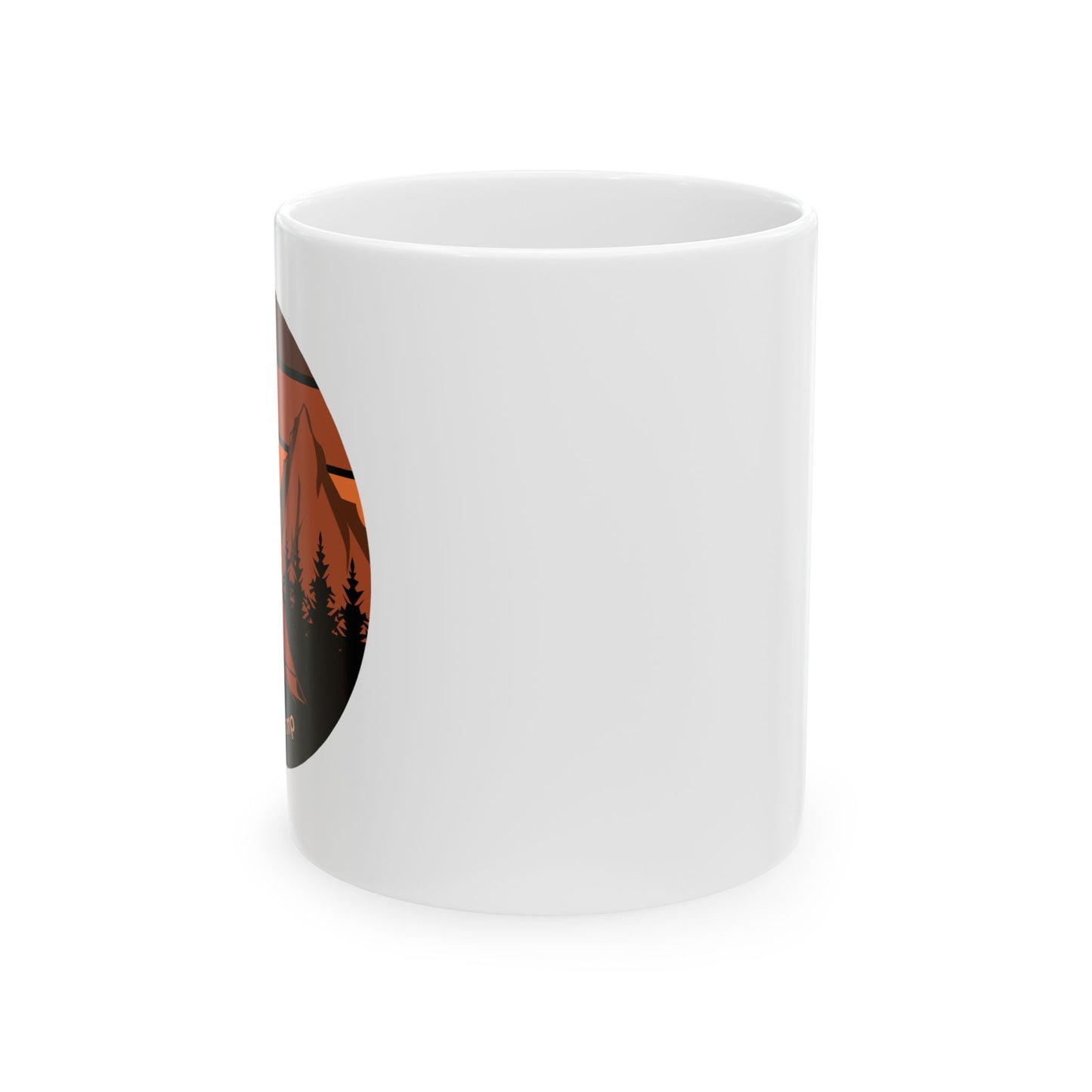 Cozy Nature-Themed Ceramic Mug for Coffee Lovers, Perfect Gift for Hiking Enthusiasts, Campfire Mug, 11oz/15oz Options