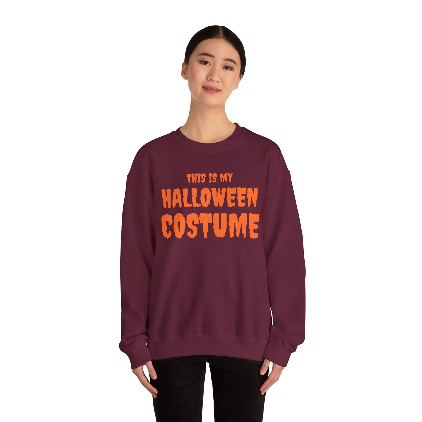 Halloween Costume Crewneck Sweatshirt, Unisex Sweatshirt, Cozy Halloween Apparel, Festive Fall Clothing, Halloween Party Outfit