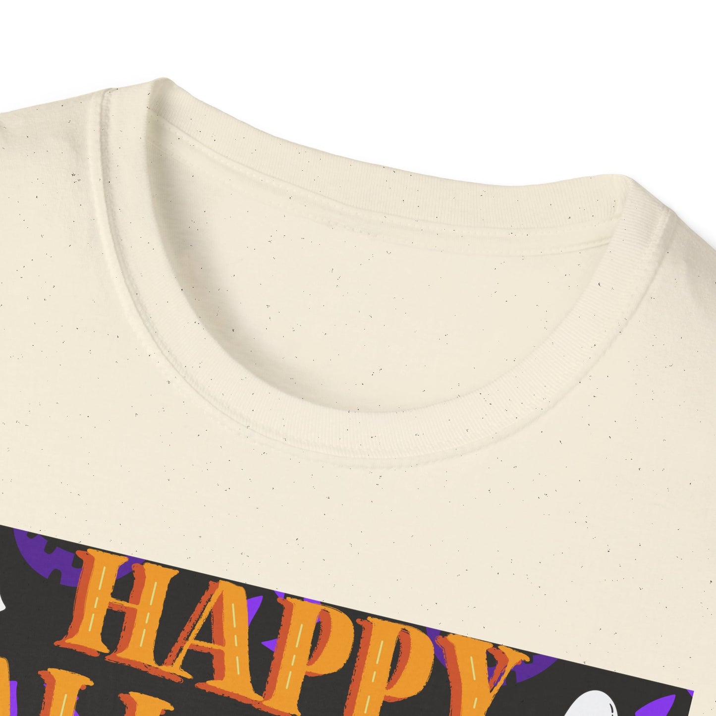 Halloween-Themed Unisex Softstyle T-Shirt, Spooky Fun Shirt, Ghost and Pumpkin Tee, Seasonal Apparel, Festive Gift, Halloween Costume