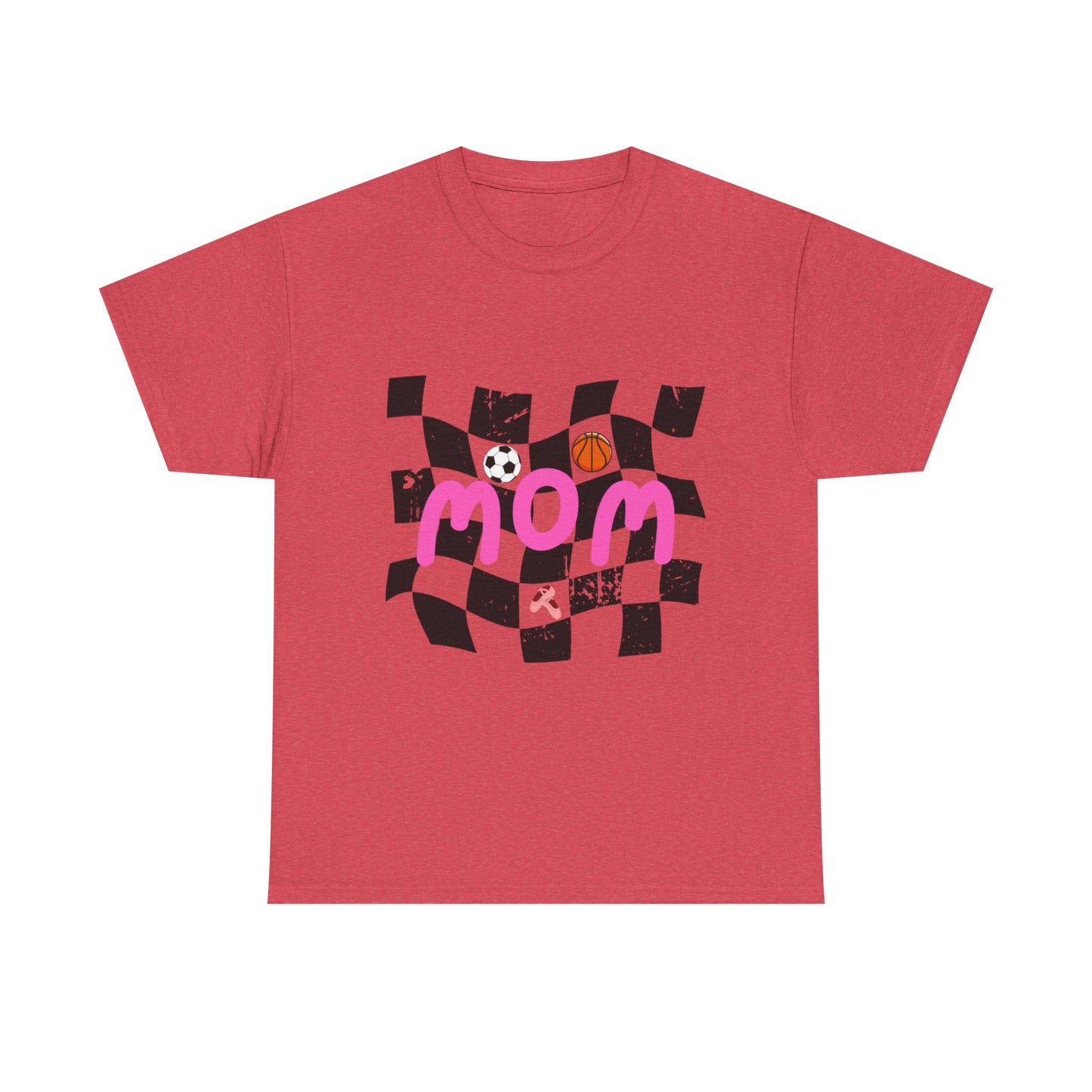 Sporty Mom Unisex Heavy Cotton Tee, Perfect Gift for Moms, Birthday Gift, Mother's Day, Family Events, Sports Enthusiasts
