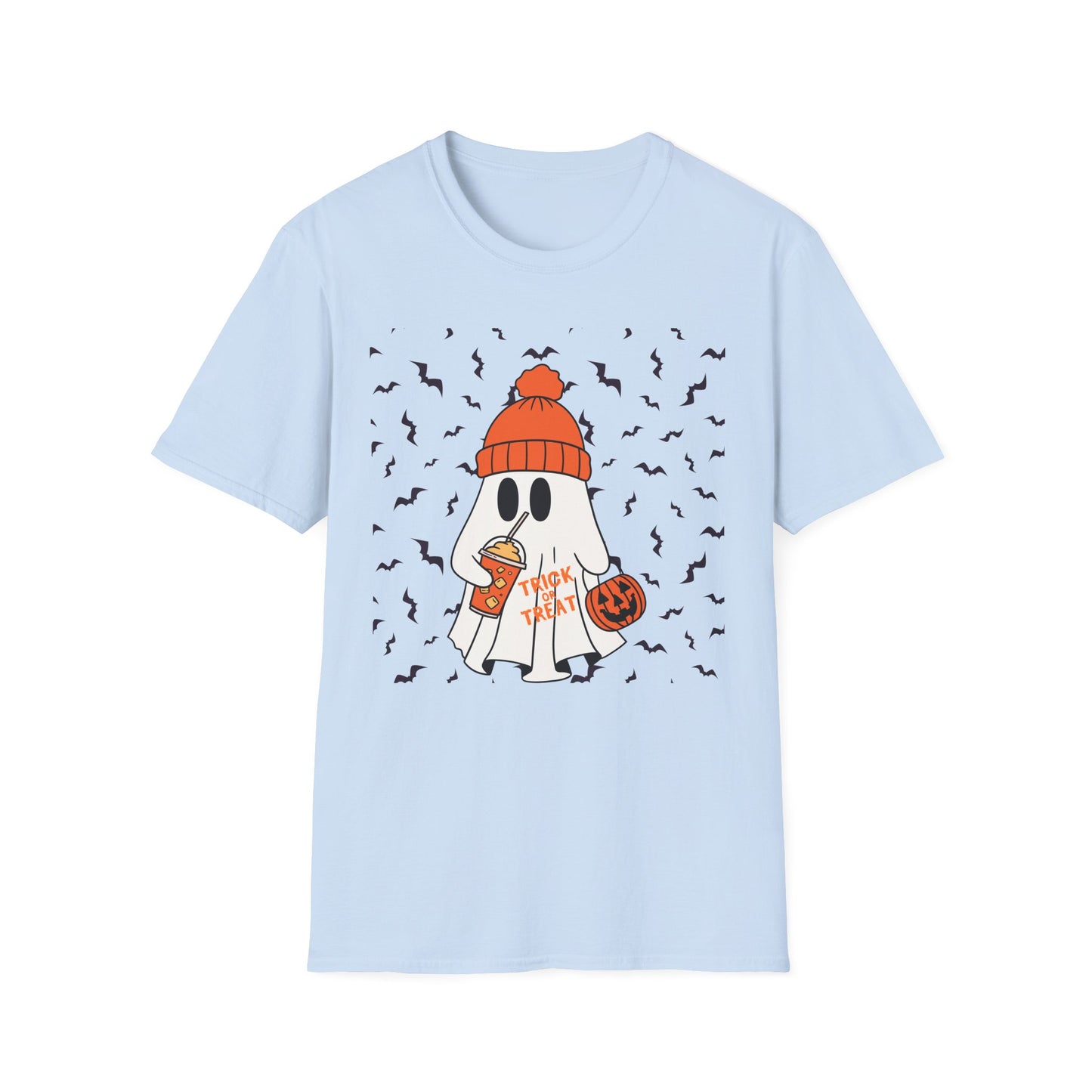 Halloween Ghost Cozy Unisex T-Shirt | Spooky Fun, Fall Apparel, Pumpkin Lovers Gift, Casual Halloween Outfit, Autumn Vibes