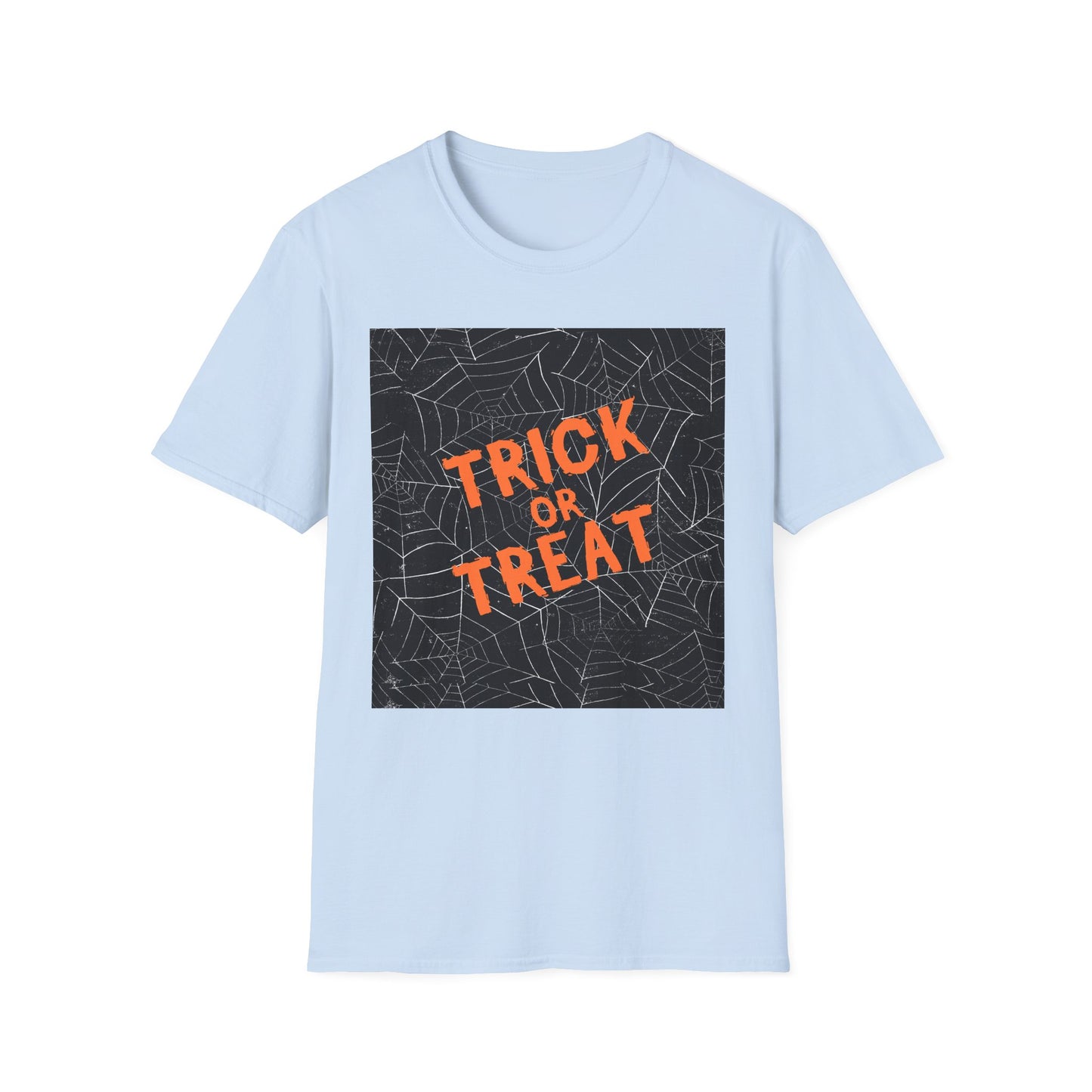 Halloween Trick or Treat Unisex Softstyle T-Shirt, Casual Halloween Wear, Spooky Gift, Fall Fashion, Halloween Party Shirt