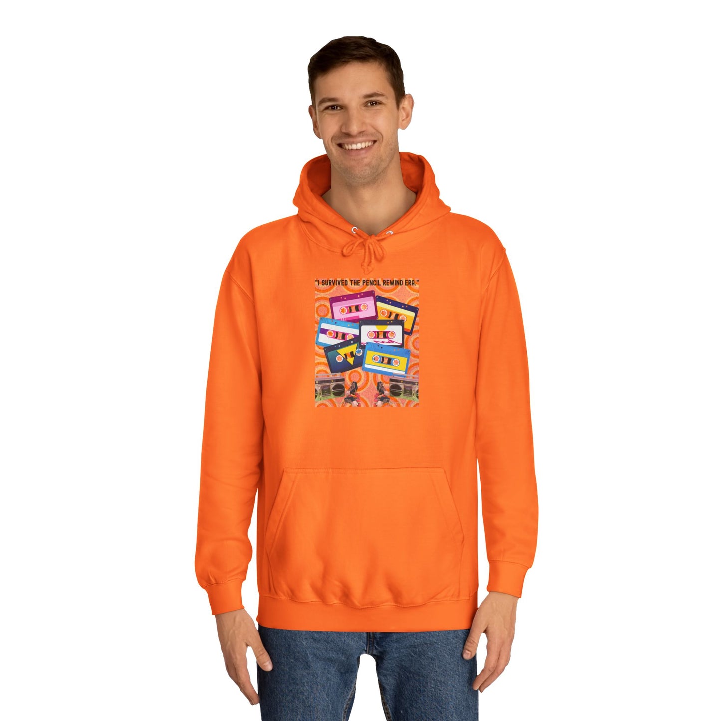 Colorful Retro College Hoodie, Unisex College Sweatshirt, Graphic Hoodie for Students, Cozy Casual Wear, Gift for College Students