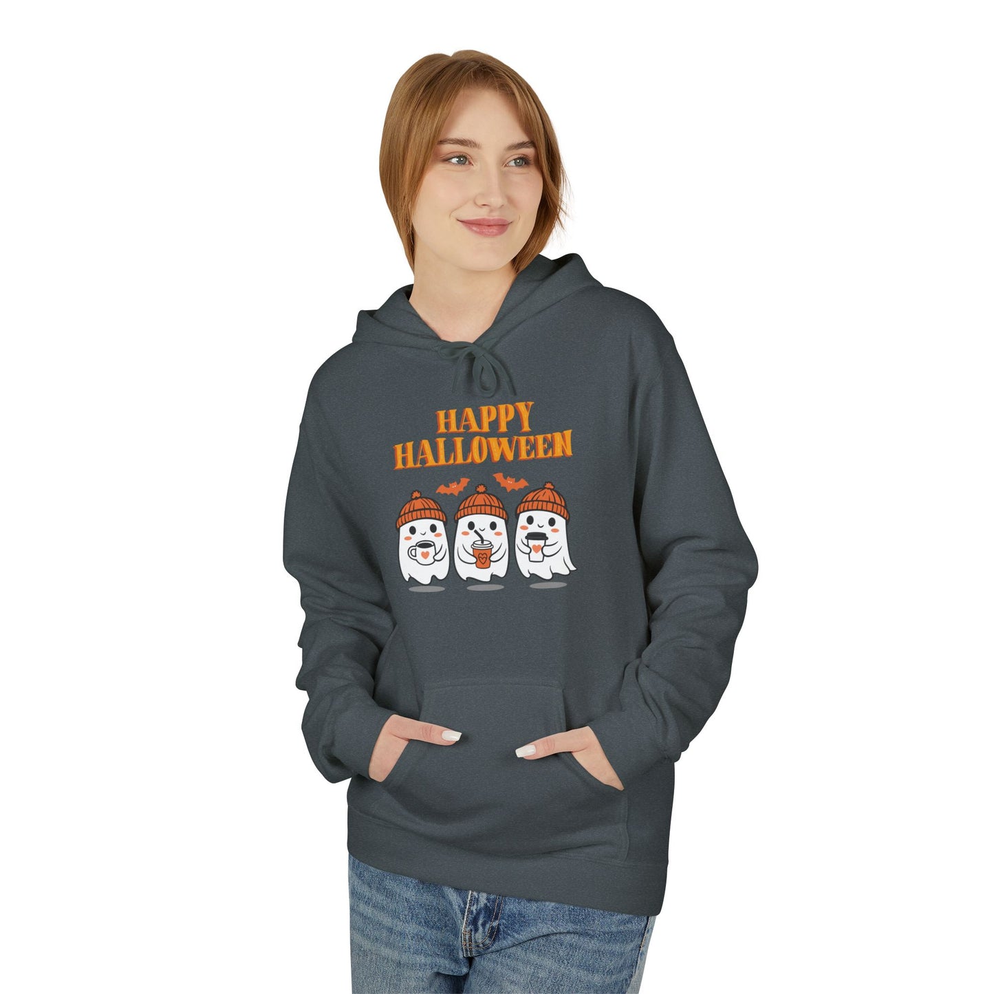 Halloween Ghosts Unisex Hoodie, Cozy Fall Apparel, Spooky Season Sweatshirt, Happy Halloween Gift, Cute Halloween Clothing