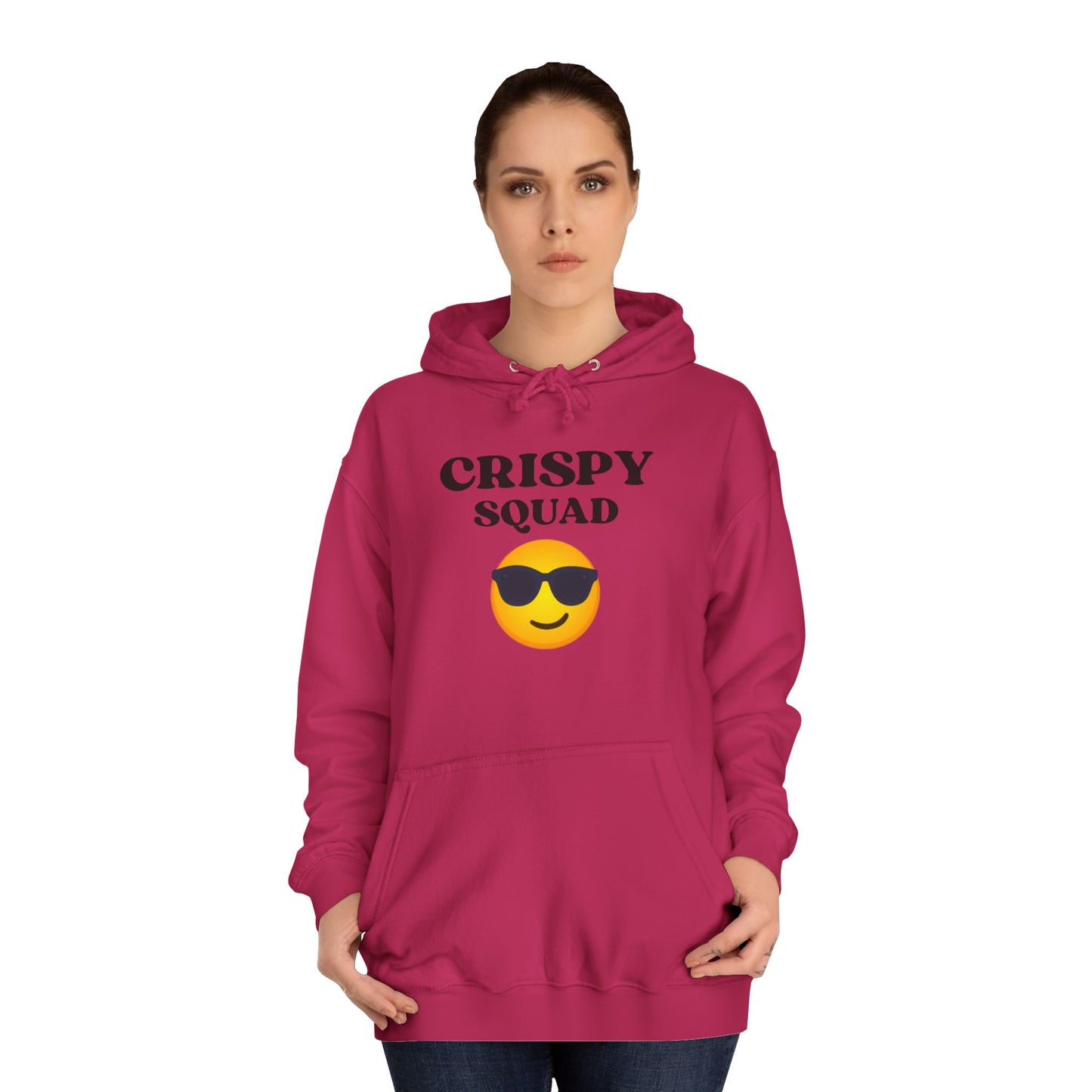 Crispy Squad Unisex College Hoodie, Funny Hoodie for Students, Casual Sweatshirt, Gift for College Friends, Fall Apparel