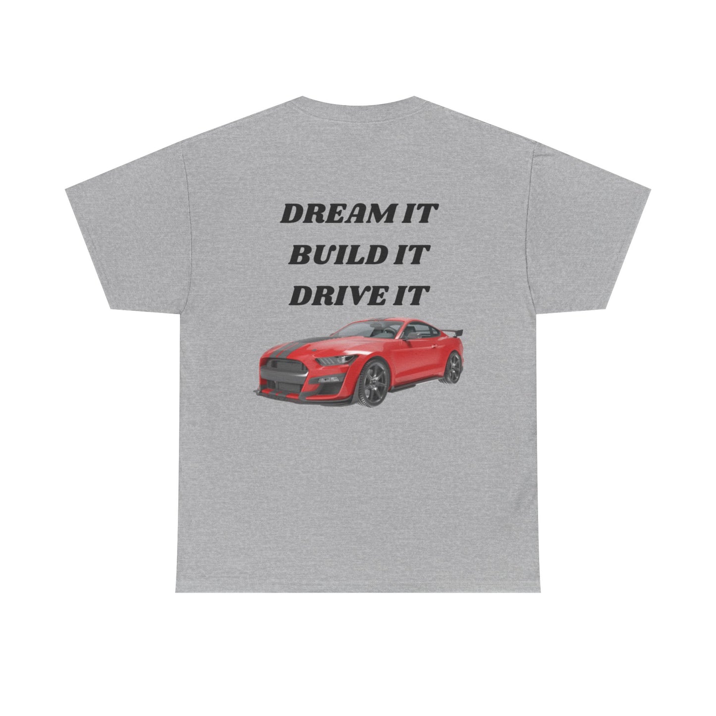 Dream It Build It Drive It Unisex Heavy Cotton Tee, Car Lover Gift, Motorsport Apparel, Auto Enthusiast Shirt, Birthday Gift, Father's Day