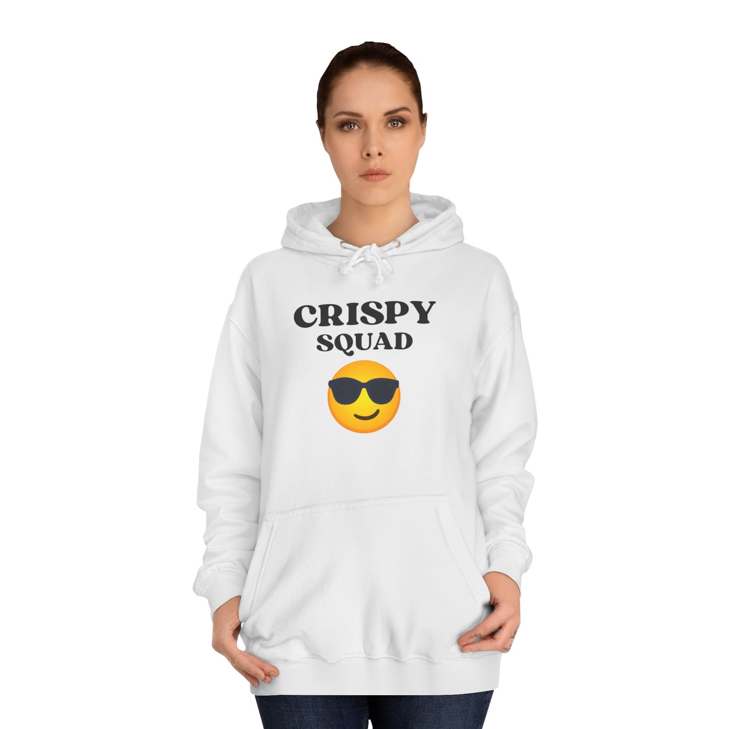 Crispy Squad Unisex College Hoodie, Funny Hoodie for Students, Casual Sweatshirt, Gift for College Friends, Fall Apparel