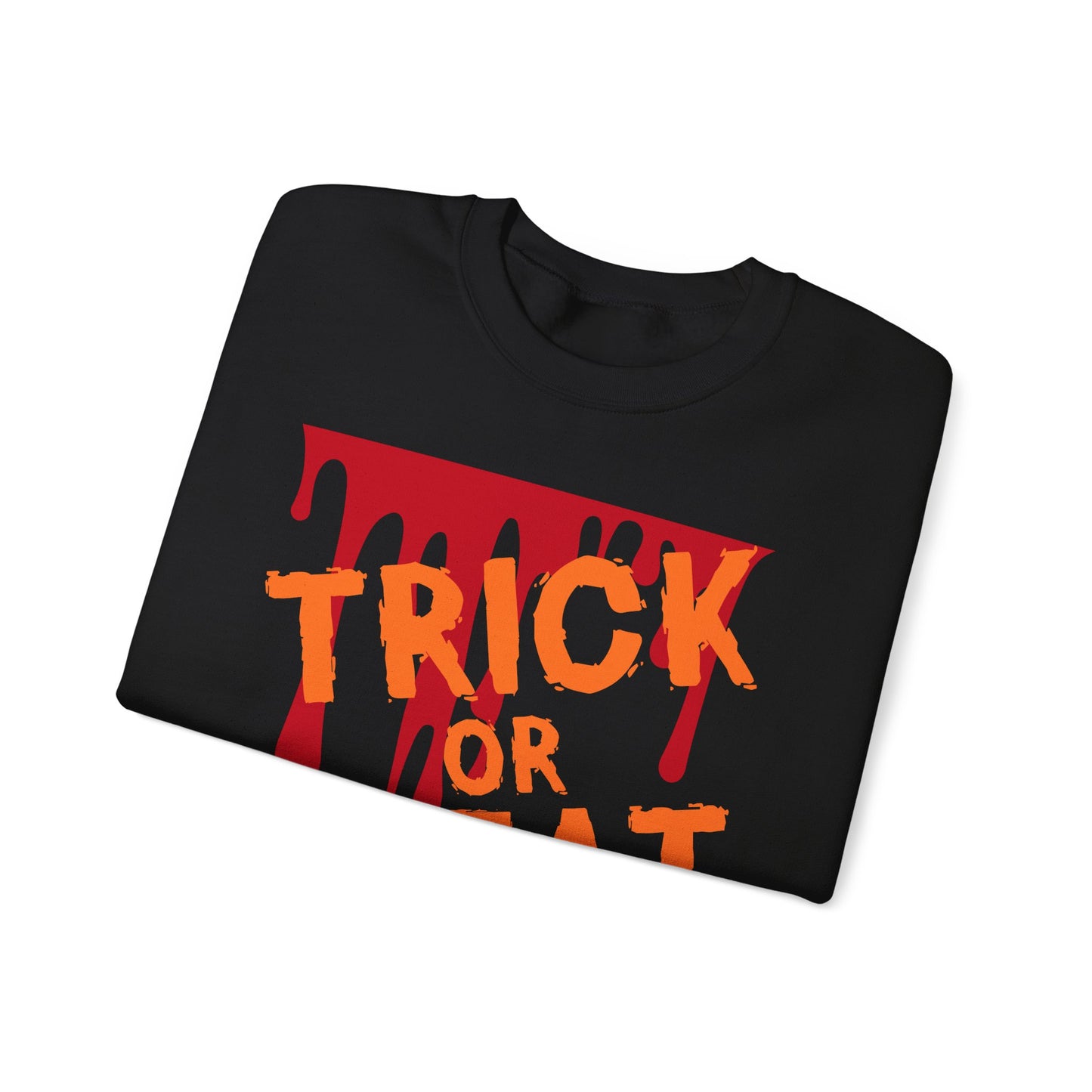 Halloween-Inspired Crewneck Sweatshirt | Cozy Unisex Sweater, Trick or Treat Design, Fall Fashion, Spooky Season Apparel