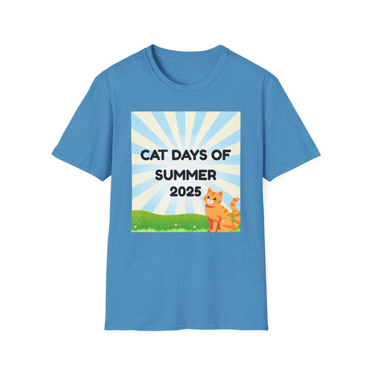 Summer Cat Days Unisex T-Shirt, Cute Cat Tee, Funny Pet Lover Gift, Casual Summer Wear, Summer 2025 T-Shirt