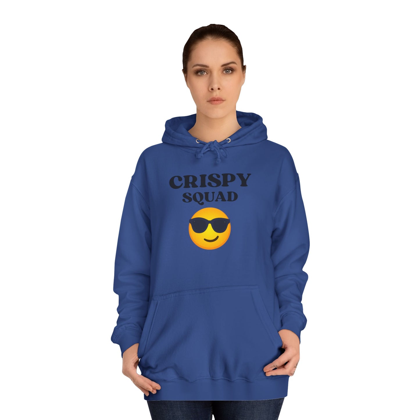 Crispy Squad Unisex College Hoodie, Funny Hoodie for Students, Casual Sweatshirt, Gift for College Friends, Fall Apparel