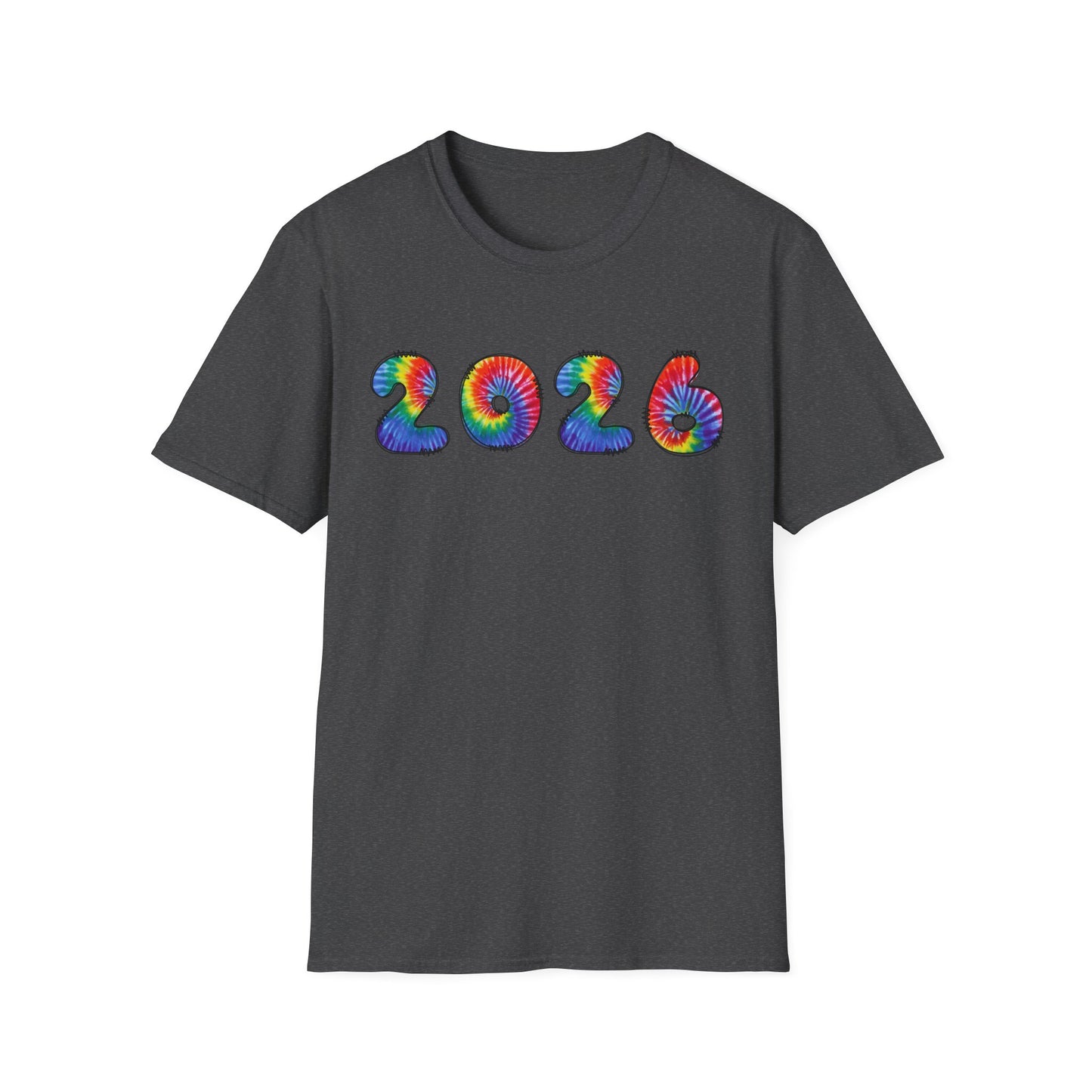 Tie Dye 2026 T-Shirt | Colorful Swirl Number Tee