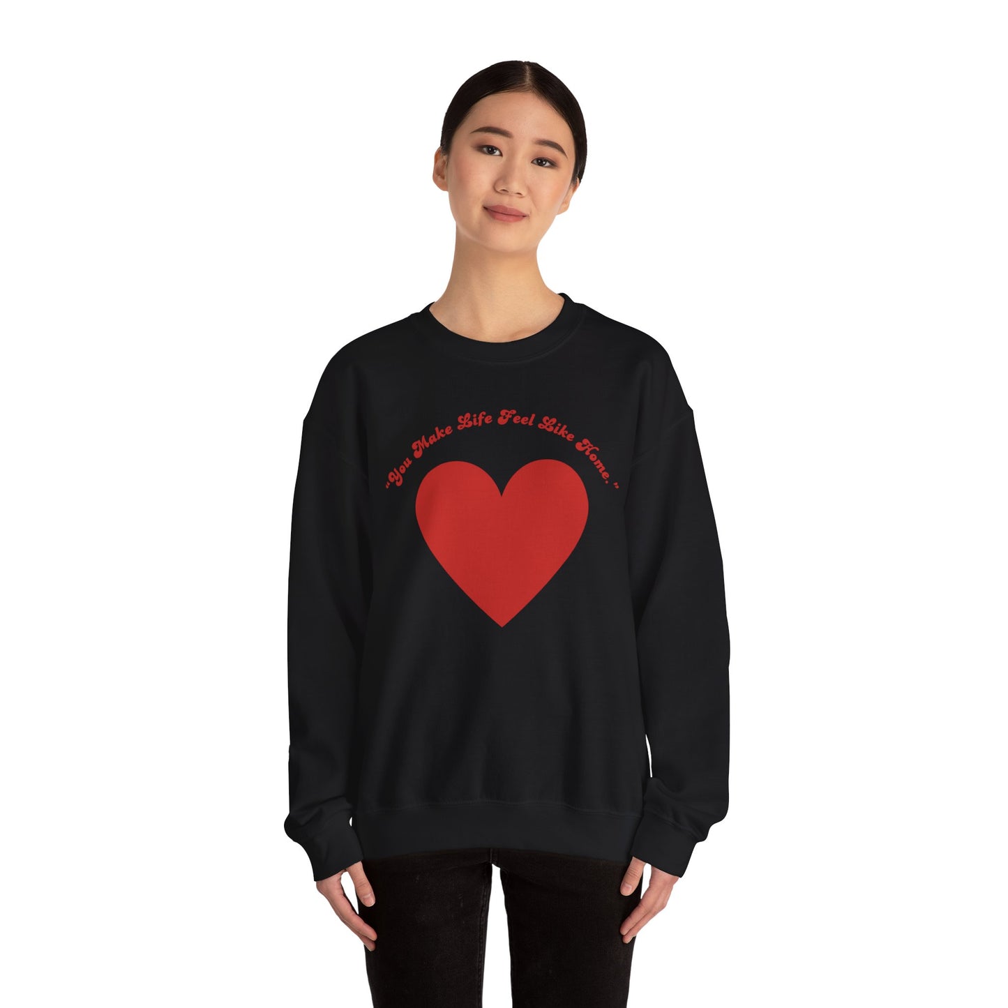 Red Heart Crewneck Sweatshirt | Minimal Love Graphic