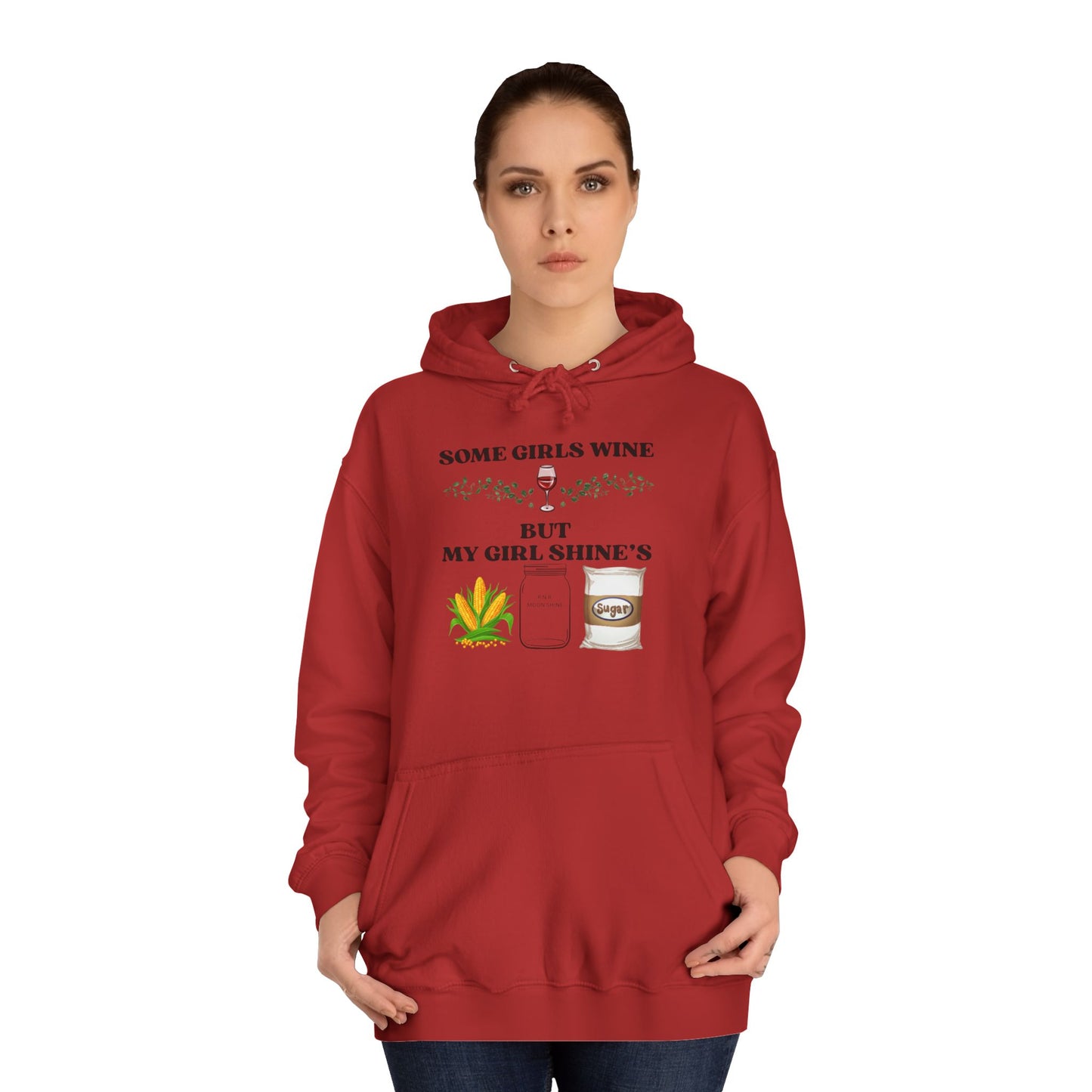 Funny Unisex College Hoodie - Perfect for Wine Lovers, Gift for Friends, Casual Wear, Cozy, Holiday Apparel