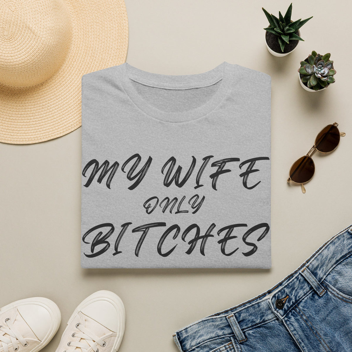 My Wife only Bitches "When She Breathes" T-Shirt | Funny Relationship Quote Shirt