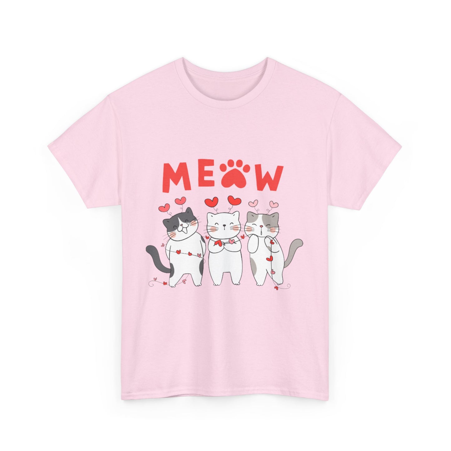 Cute Cat Lovers Tee, Meow Cat Shirt for Animal Lovers, Pet Adoption Awareness, Gift for Cat Moms, Cute Kitty Apparel