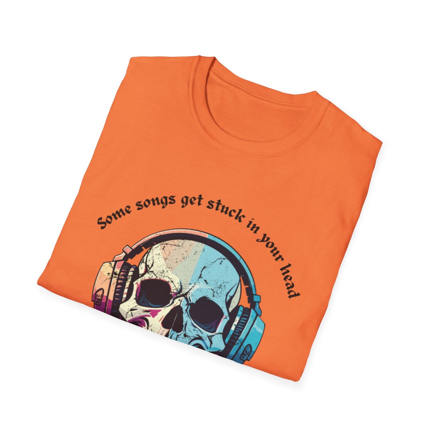 Skull Music T-Shirt - Cool Graphic Tee for Music Lovers, Perfect Gift for Halloween, Birthday, Concerts, Casual Wear, Soft And Comfy