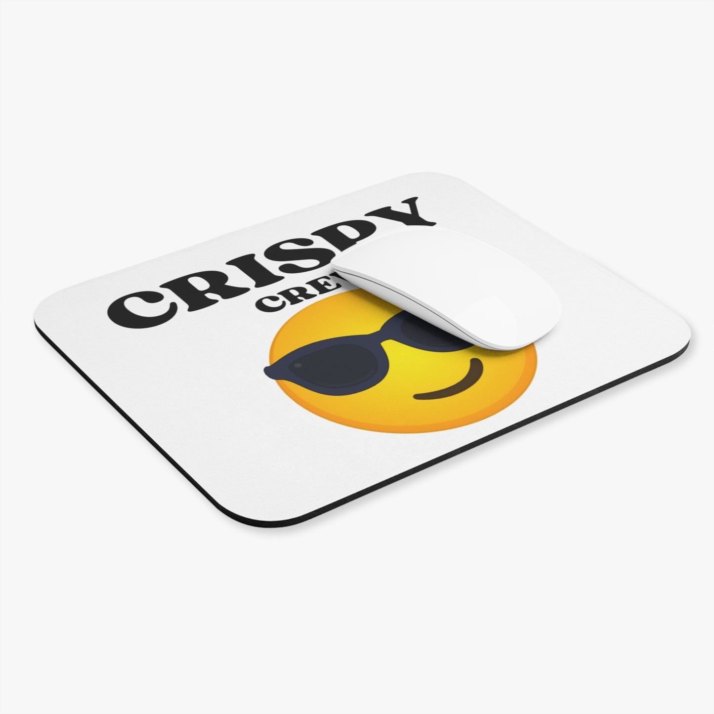 Crispy Crew Mouse Pad - Fun Office Decor, Gift for Coworkers, Computer Accessories, Emoji Gaming Mat, Desk Supplies