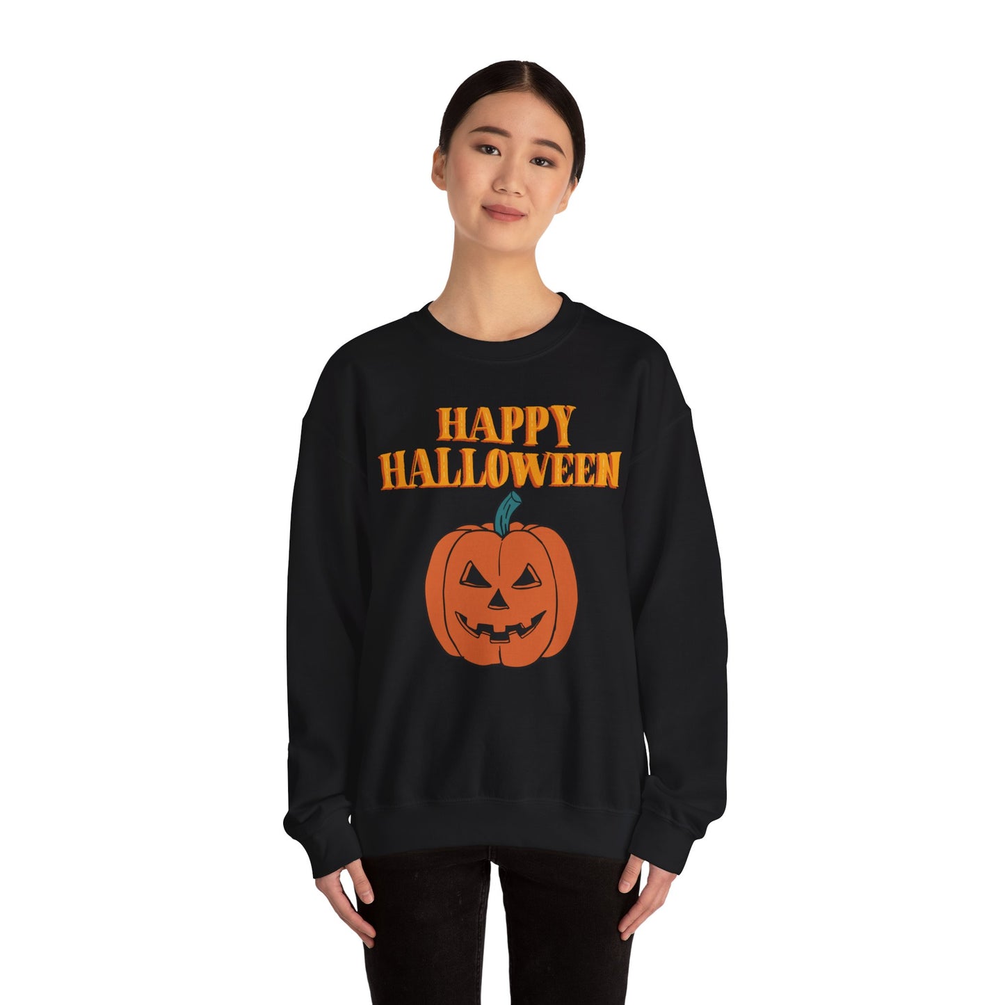 Halloween Pumpkin Sweatshirt, Cozy Fall Sweater, Unisex Crewneck, Spooky Season Apparel, Halloween Gift, Casual October Fashion