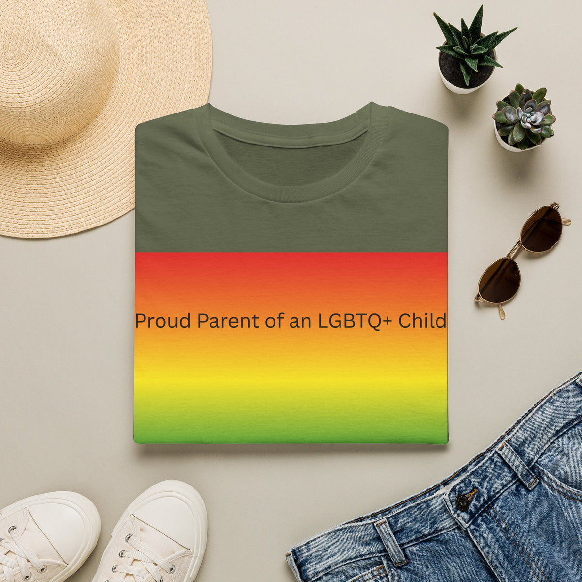 Proud Parent of an LGBTQ+ Child T-Shirt | Rainbow Pride Tee