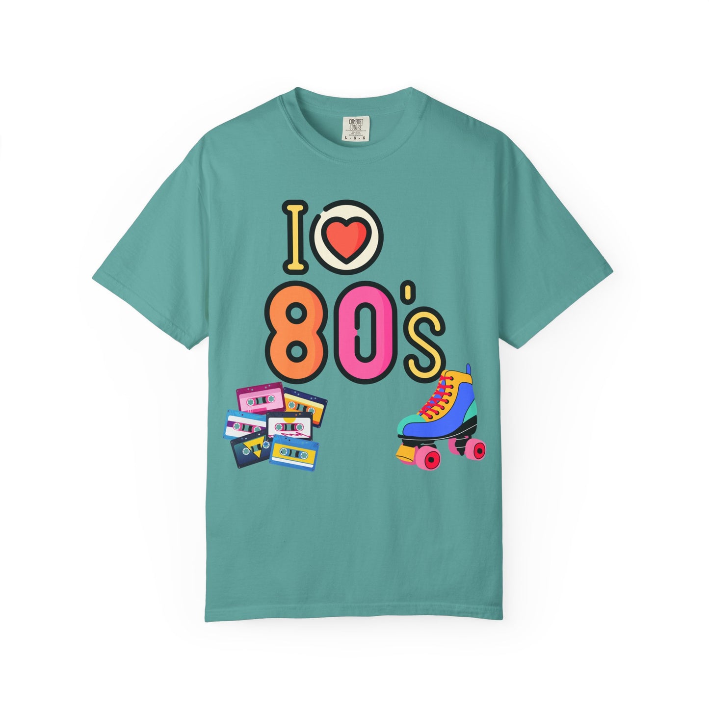 I  80s cassette & roller skate T-Shirt | Retro 1980s Design