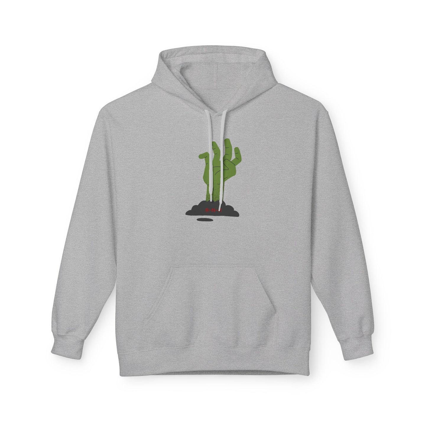 Zombie Hand Graphic Hoodie, Unisex Fleece Sweatshirt, Halloween Apparel, Cozy Hoodie, Unique Gift for Nerds