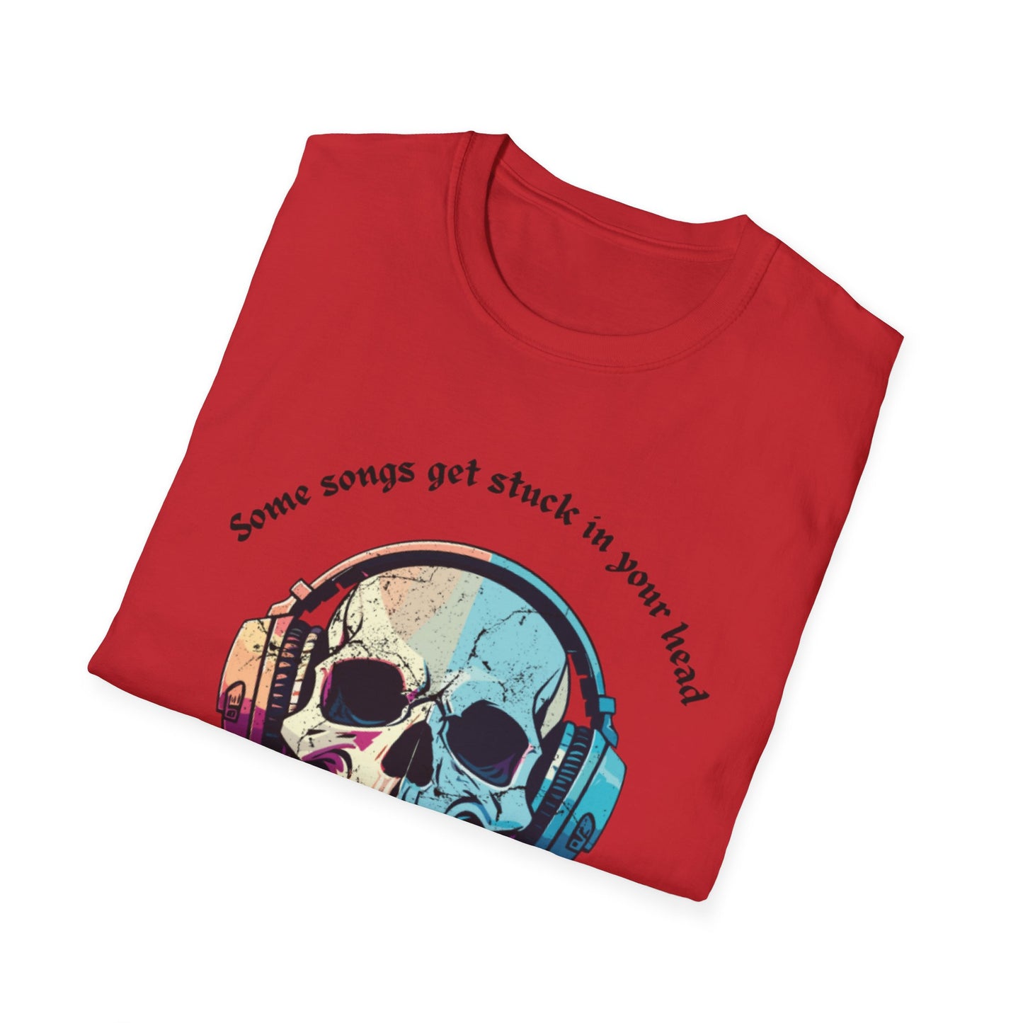 Skull Music T-Shirt - Cool Graphic Tee for Music Lovers, Perfect Gift for Halloween, Birthday, Concerts, Casual Wear, Soft And Comfy