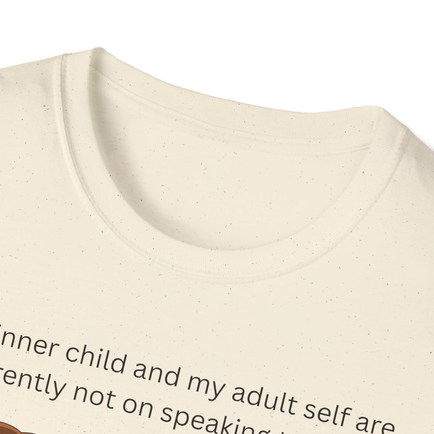 My Inner Child T-Shirt, Unisex Softstyle Tee, Funny Quotes Shirt, Gift for Self-Reflection, Casual Wear, Therapy Humor Shirt