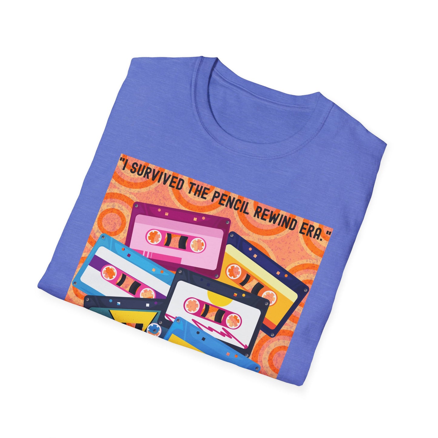 Vintage 90s T-Shirt, Retro Graphic Tee, I Survived the Pencil Rewind Era, Gift for Music Lovers, Nostalgic Apparel