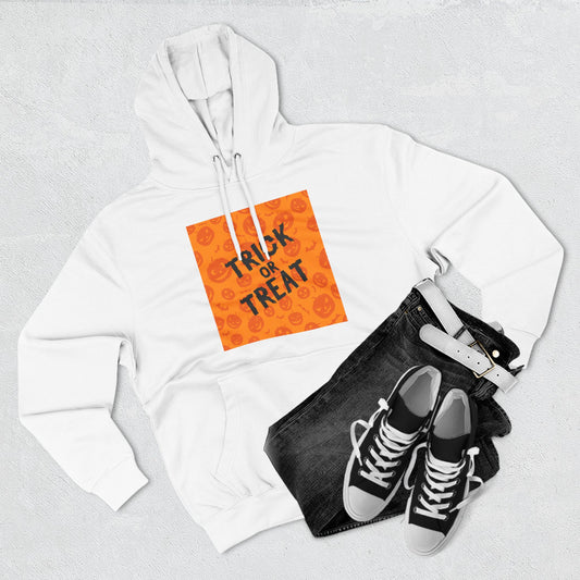 Halloween Trick or Treat Hoodie, Cozy Fleece Sweatshirt for Fall, Halloween Costume, Holiday Gift, Spooky Season Apparel
