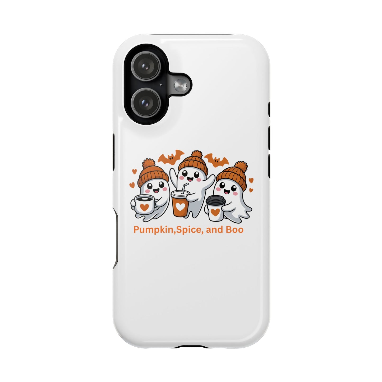 Cute Fall Ghosts Phone Case, Pumpkin Spice and Boo Cell Phone Cover, Halloween Accessory, Unique Gift for Spooky Season, Fall Decor